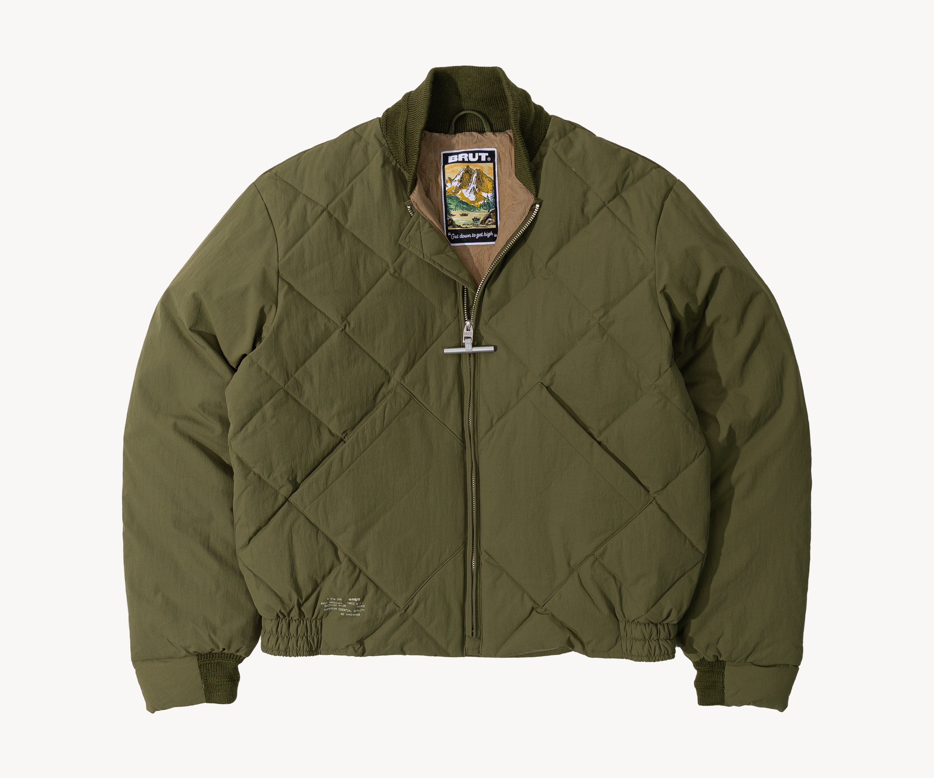 THE DOWN JACKET Coats & Jackets X-SMALL / OLIVE GREEN - BRUT Clothing US