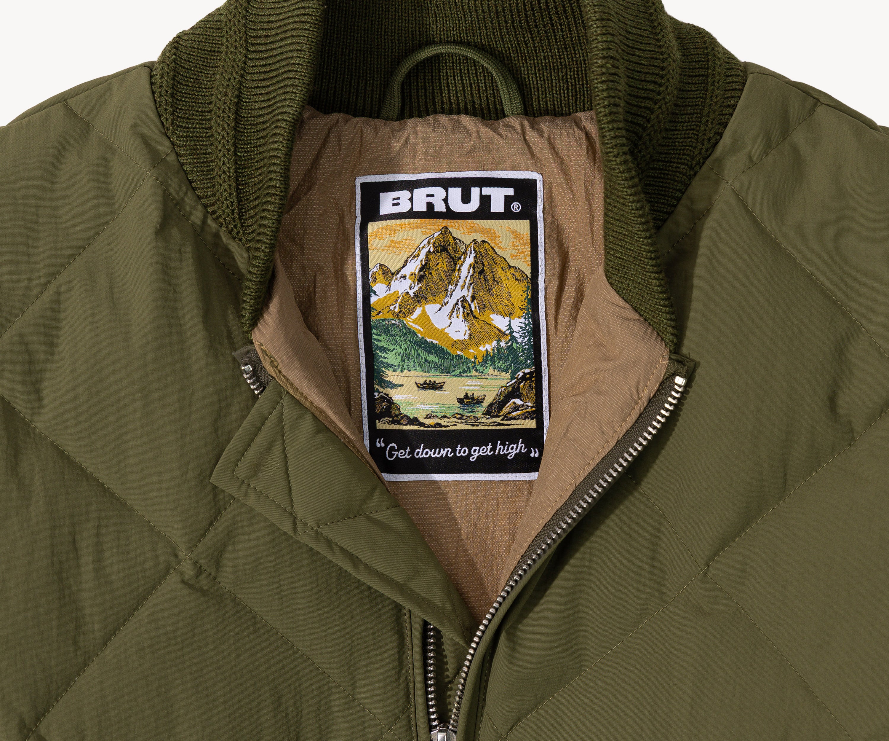 THE DOWN JACKET Coats & Jackets X-SMALL / OLIVE GREEN - BRUT Clothing US