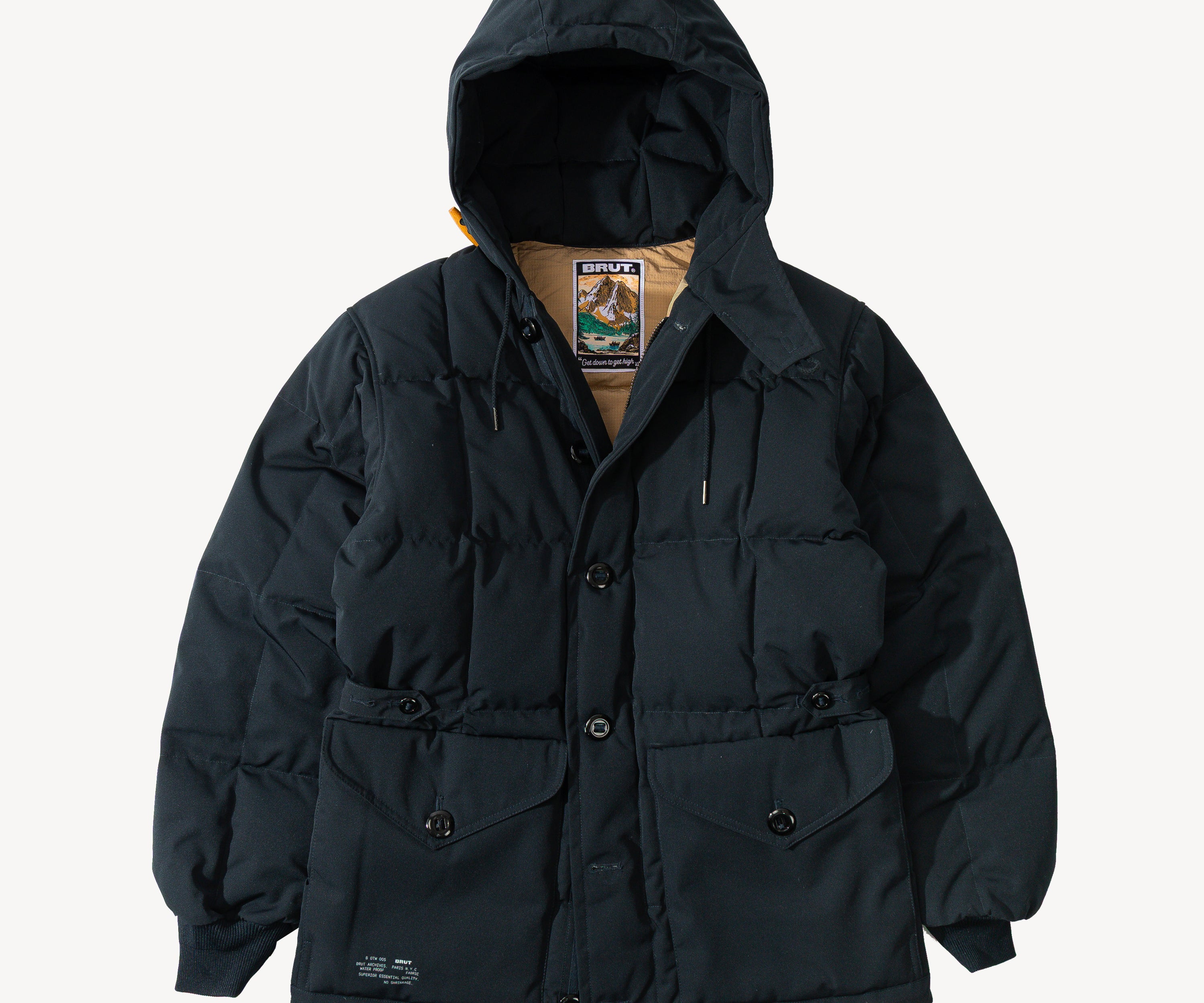THE DOWN PARKA Coats & Jackets X-SMALL / NAVY - BRUT Clothing US