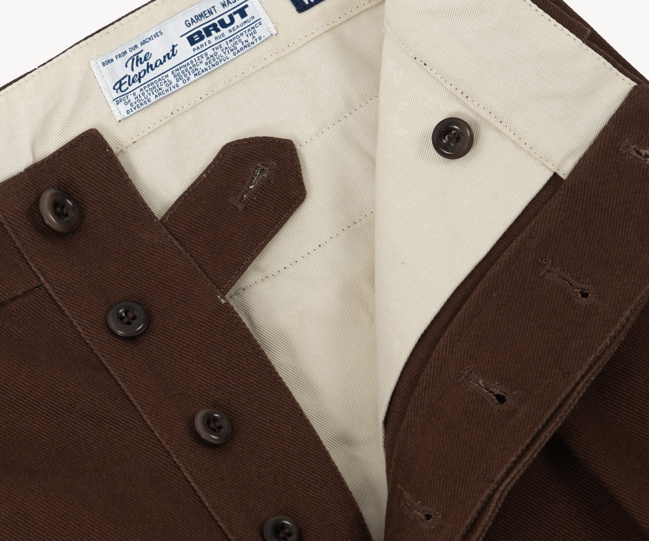 THE ELEPHANT PANTS Pants US26 / BROWN HEAVY WEIGHT - BRUT Clothing US