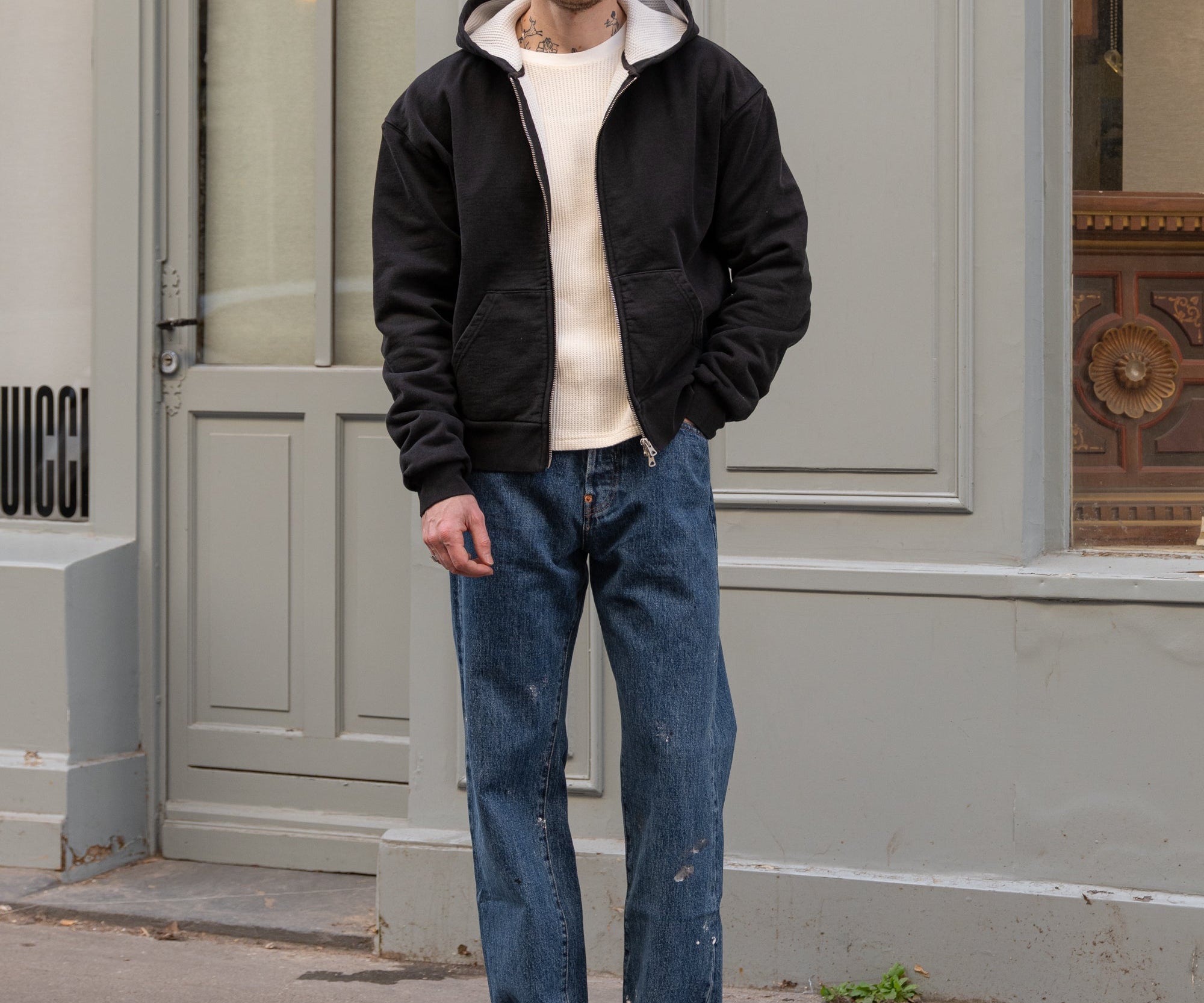 THE THERMAL ZIP SWEAT Sweatshirts X-SMALL / BLACK - BRUT Clothing US