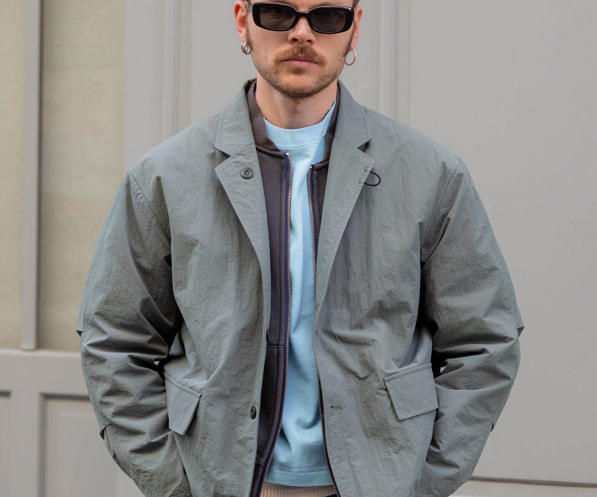 THE TECHNICAL SUIT JACKET Coats & Jackets SMALL / BLUE - BRUT Clothing US