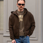 THE ZIP SWEAT Sweatshirts X-SMALL / BROWN - BRUT Clothing US