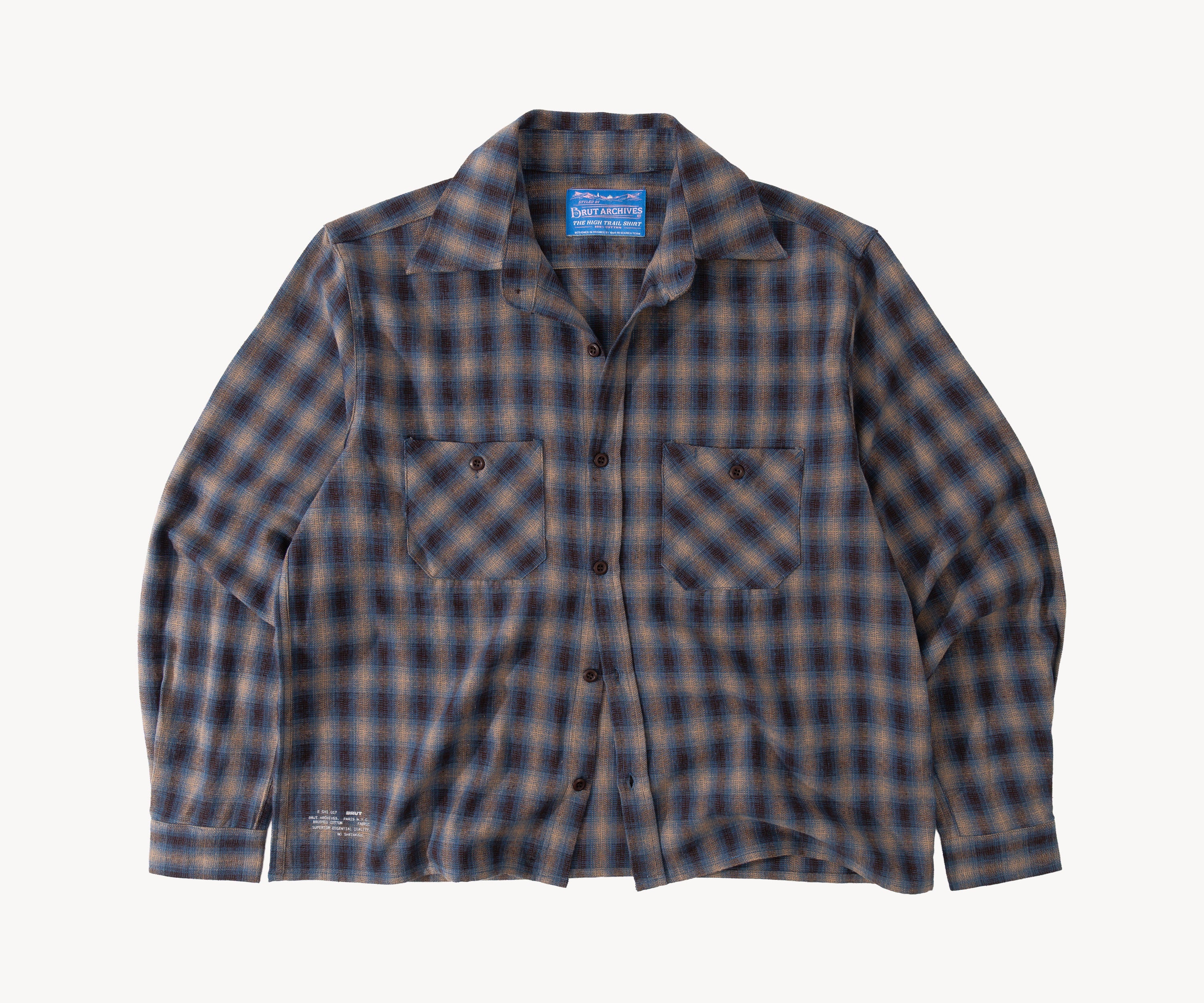 THE HIGH TRAIL SHIRT Shirts SMALL / BROWN / BLUE - BRUT Clothing US
