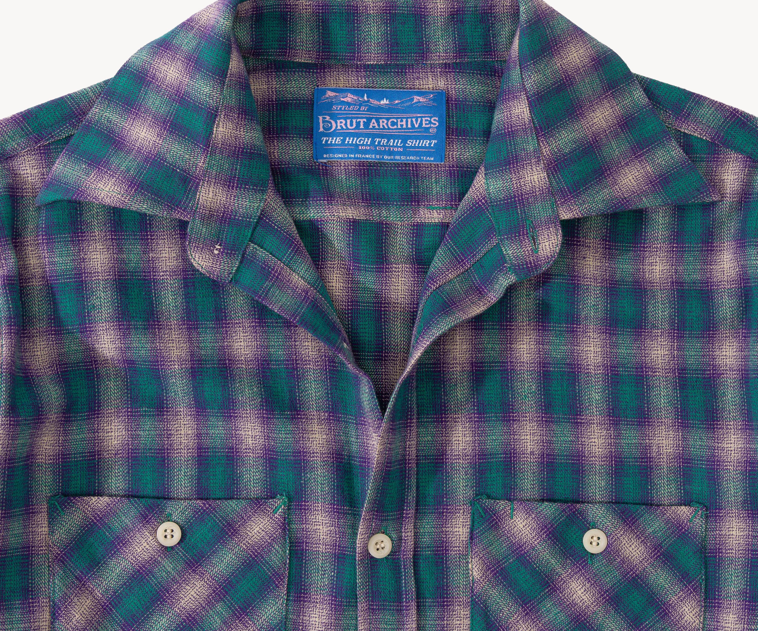 THE HIGH TRAIL SHIRT Shirts SMALL / TURQUOISE / PURPLE - BRUT Clothing US