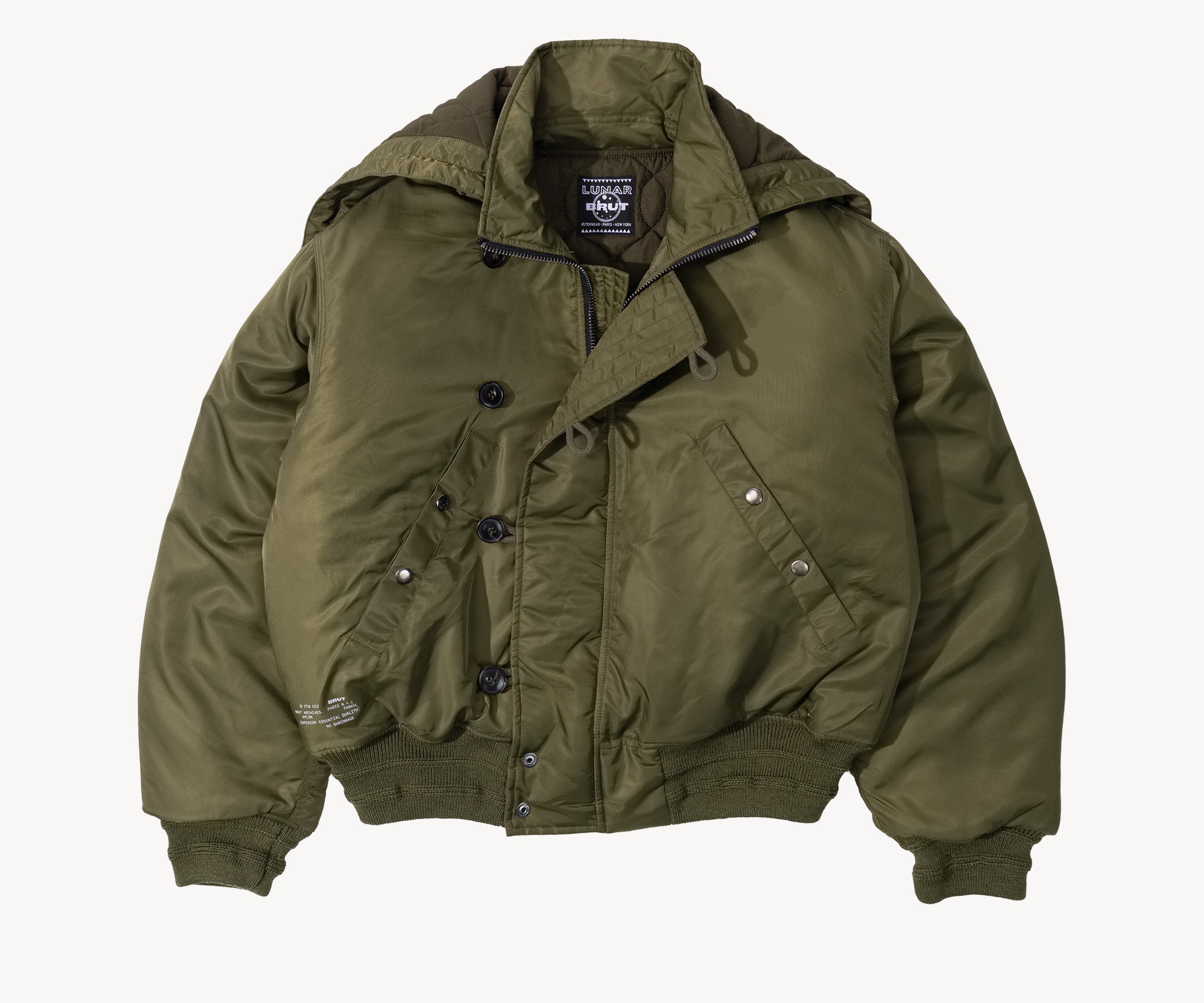 THE LUNAR BOMBER Coats & Jackets SMALL / GREEN - BRUT Clothing US