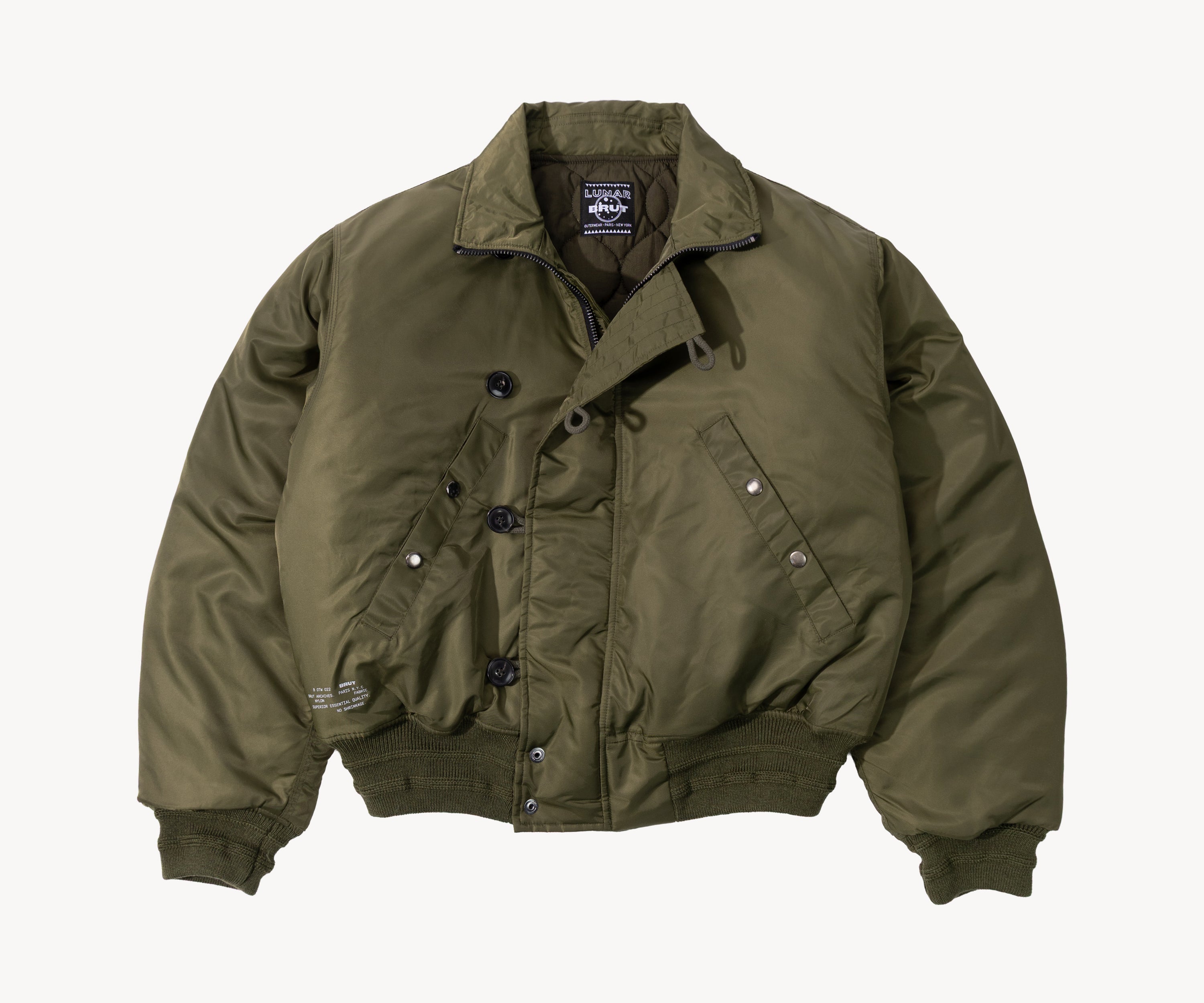 THE LUNAR BOMBER Coats & Jackets SMALL / GREEN - BRUT Clothing US