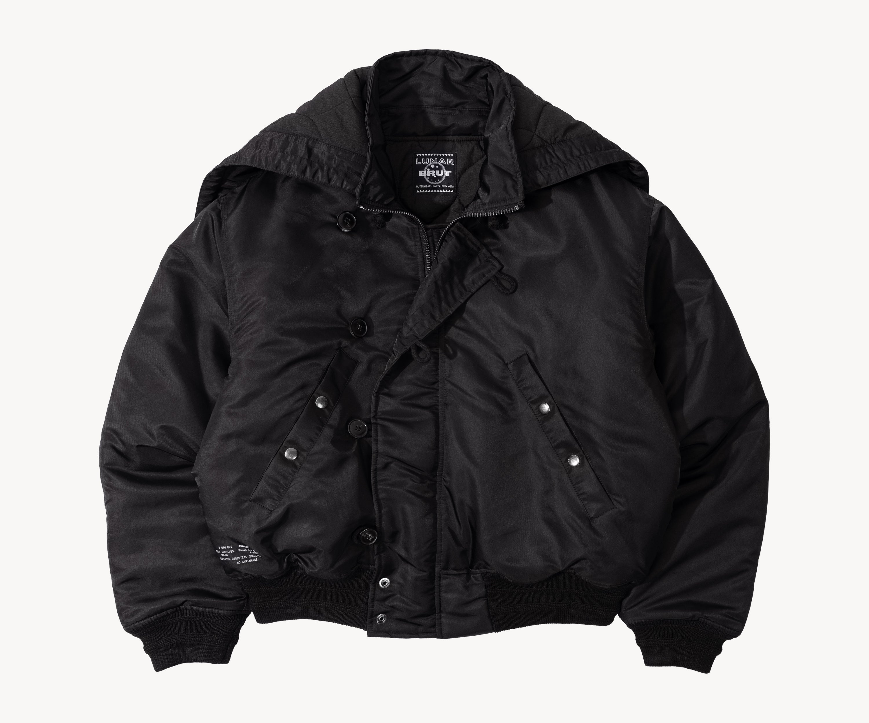 THE LUNAR BOMBER Coats & Jackets SMALL / BLACK - BRUT Clothing US