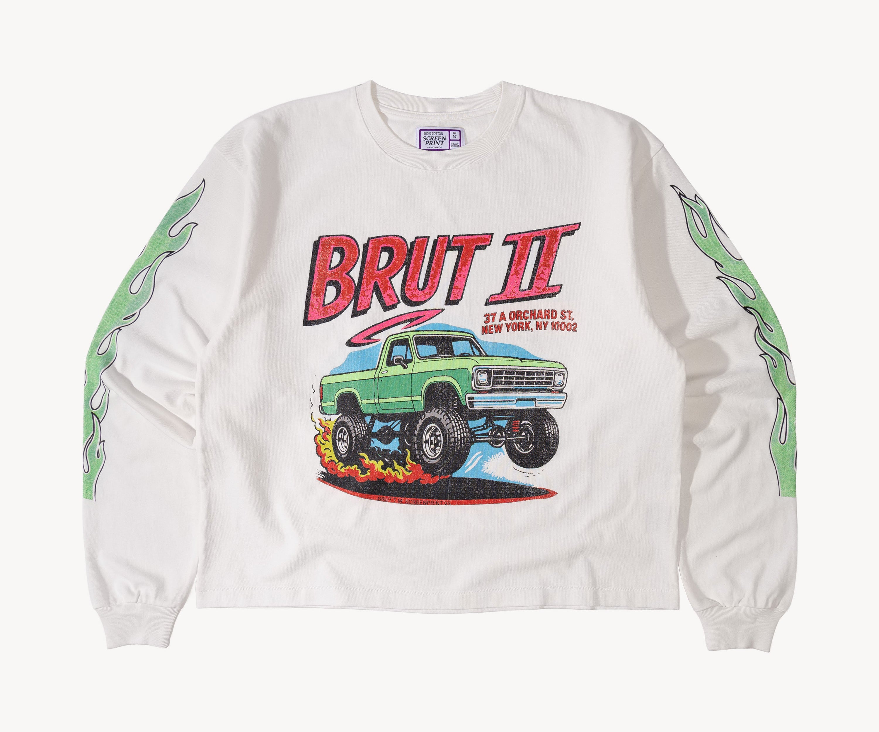 THE MONSTER TRUCK TEE T-Shirts X-SMALL / WHITE - BRUT Clothing US