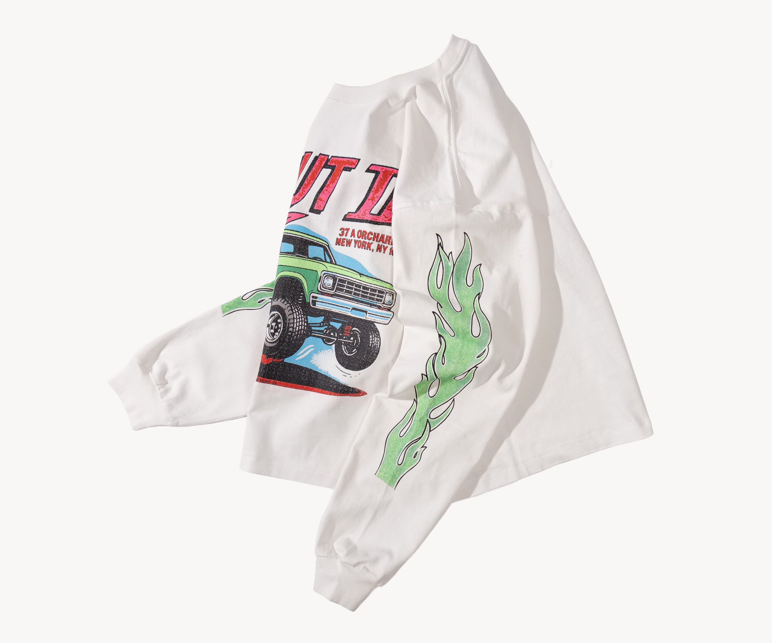 THE MONSTER TRUCK TEE T-Shirts X-SMALL / WHITE - BRUT Clothing US