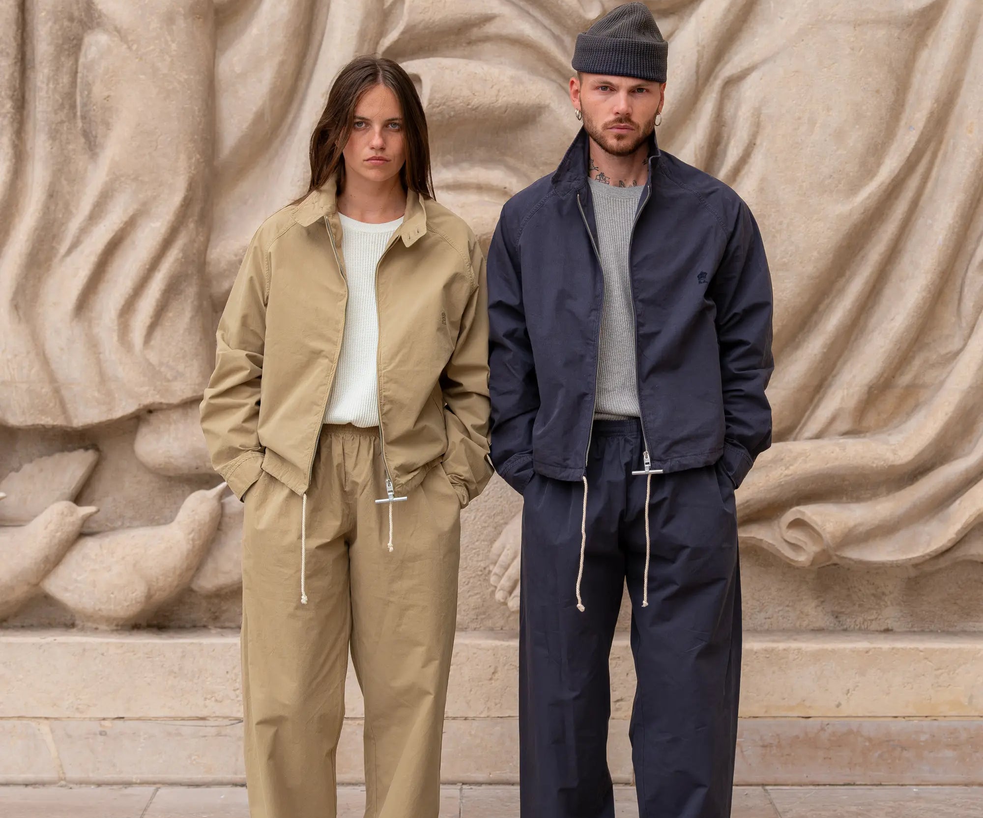 THE POPLIN PANTS Pants SMALL / BEIGE - BRUT Clothing US