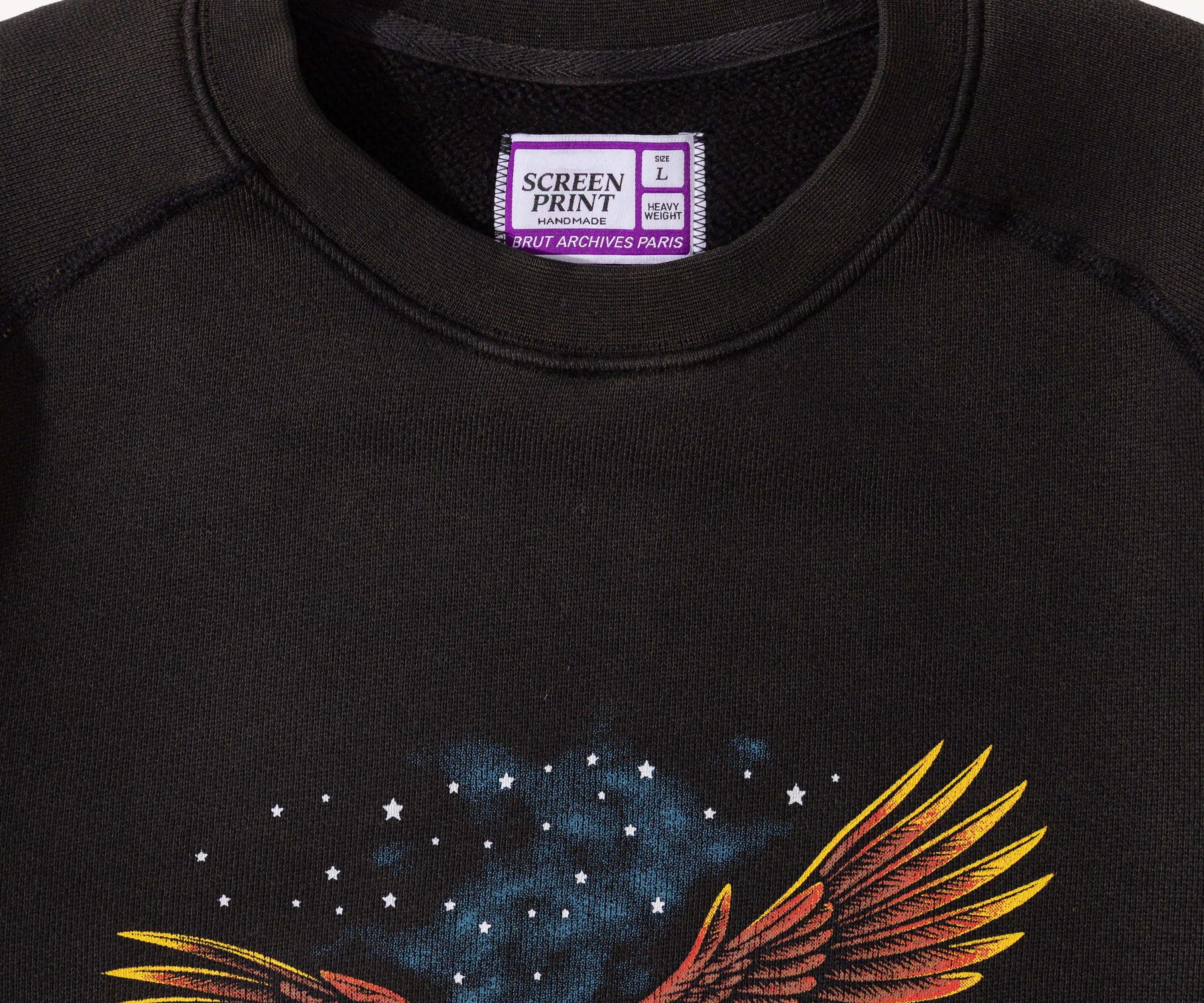 THE NIGHT EAGLE CREWNECK Sweatshirts X-SMALL / BLACK - BRUT Clothing US