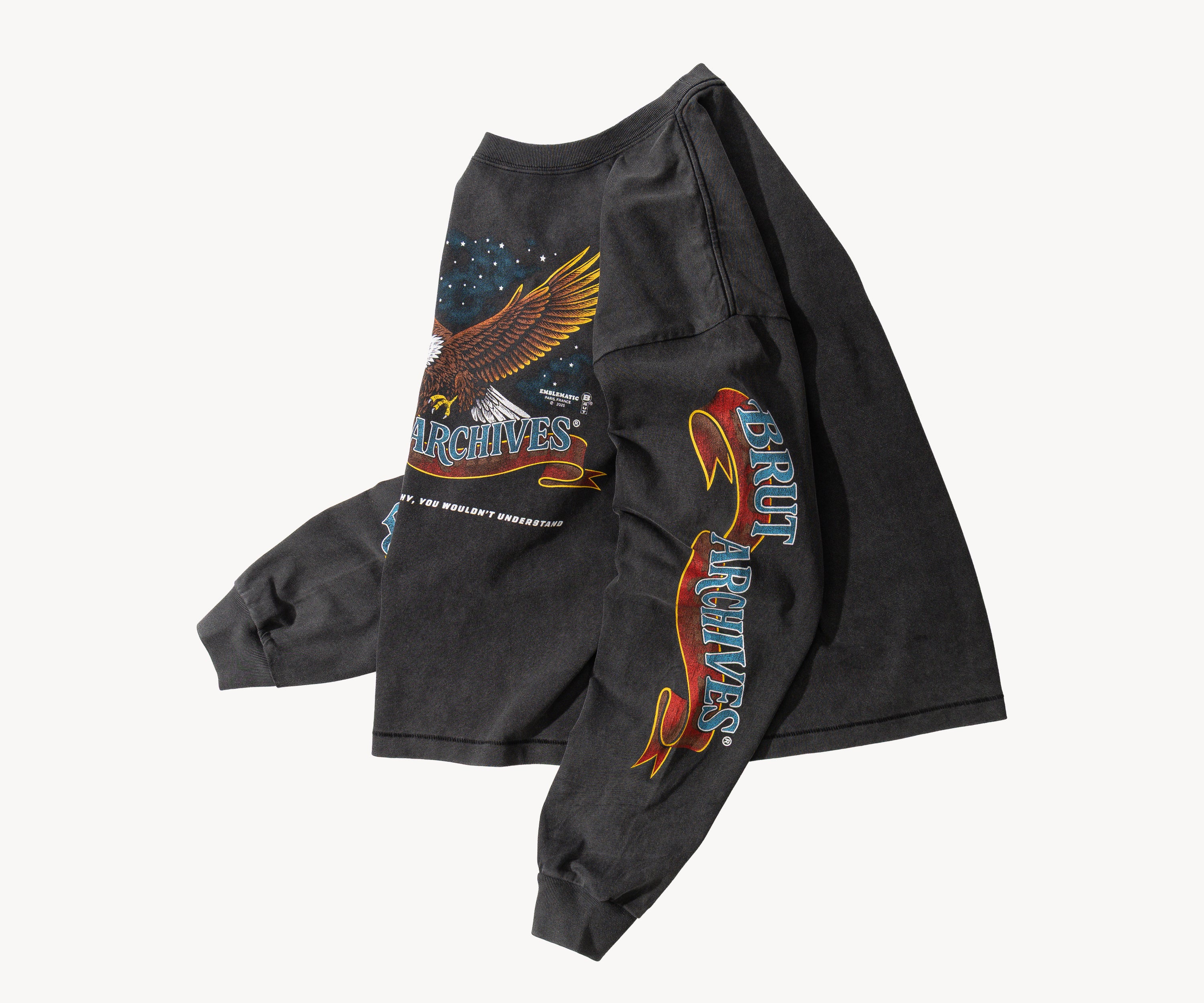THE NIGHT EAGLE TEE T-Shirts X-SMALL / BLACK - BRUT Clothing US