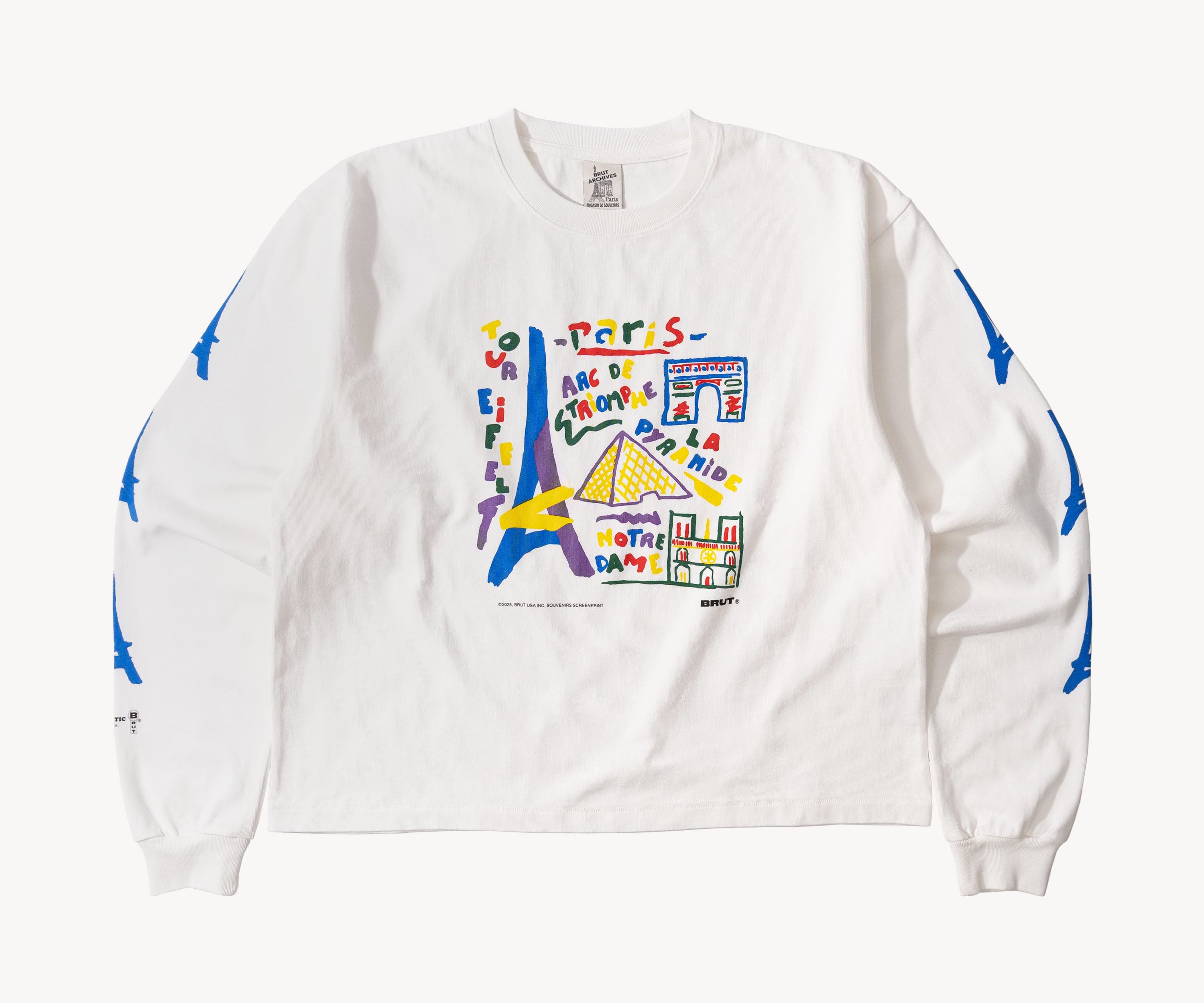 THE PARIS SOUVENIRS TEE T-Shirts X-SMALL / WHITE - BRUT Clothing US
