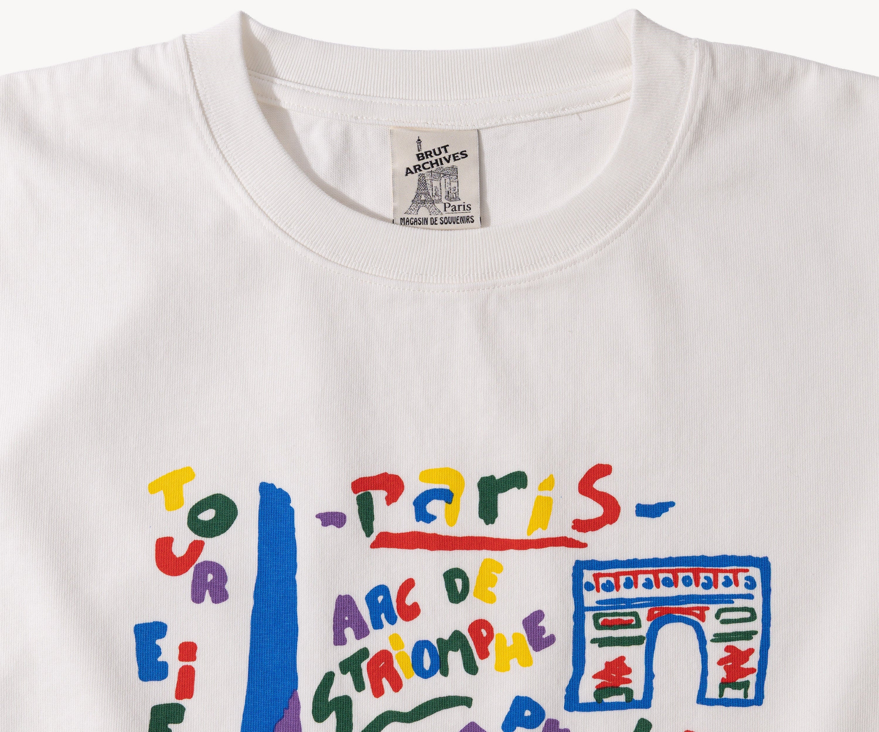 THE PARIS SOUVENIRS TEE T-Shirts X-SMALL / WHITE - BRUT Clothing US
