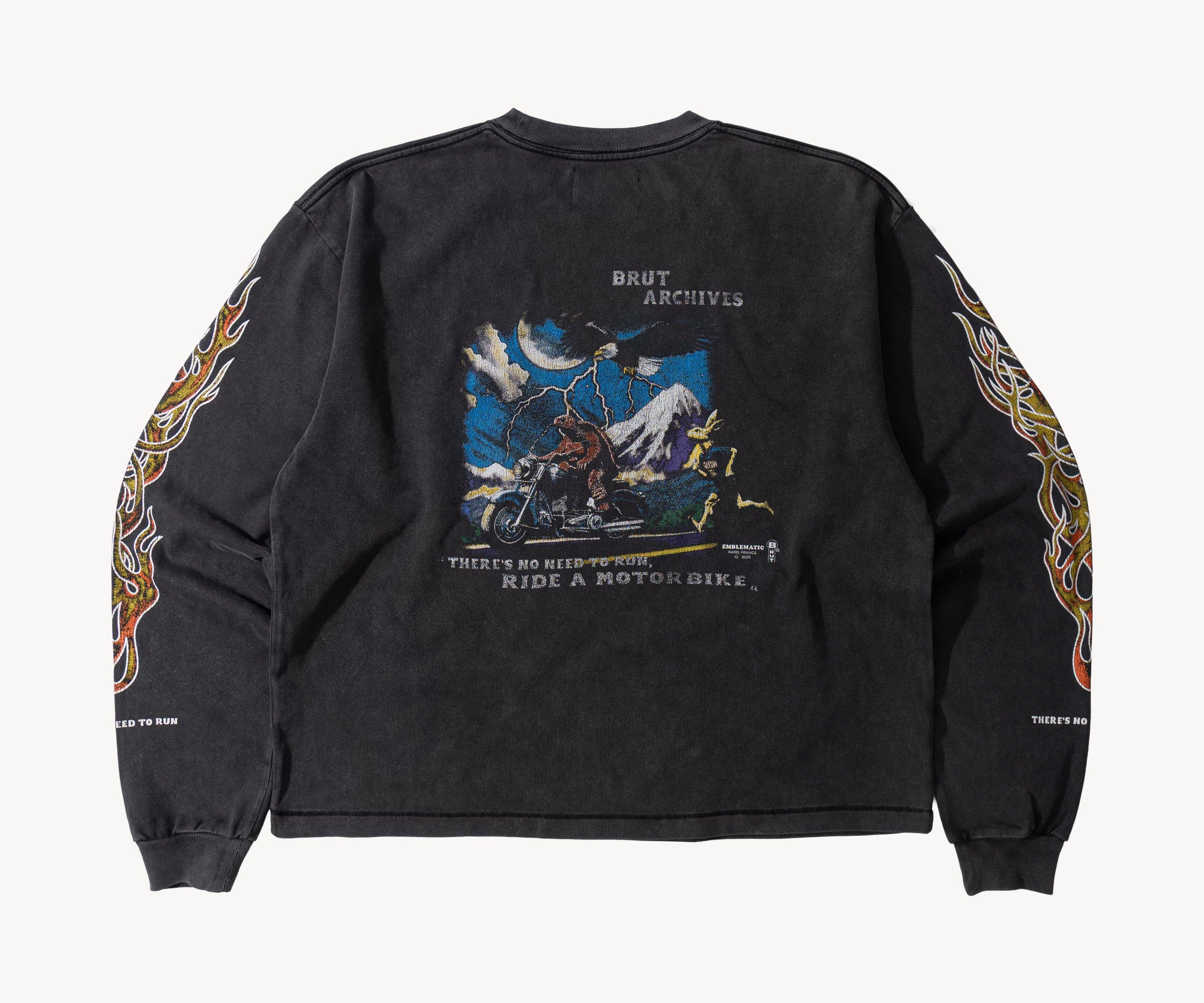 NO NEED TO RUN TEE T-Shirts X-SMALL / BLACK - BRUT Clothing US