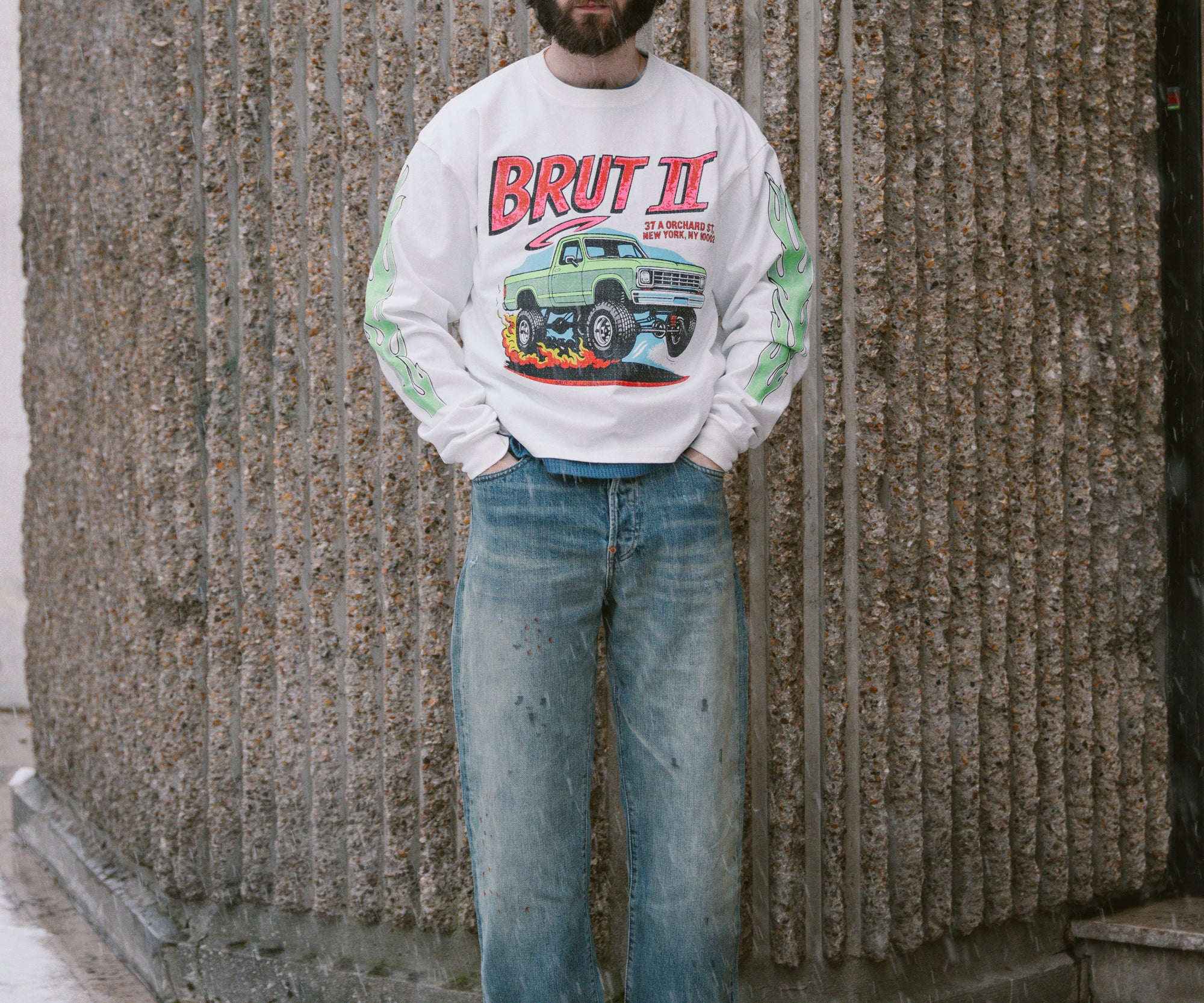 THE MONSTER TRUCK TEE T-Shirts X-SMALL / WHITE - BRUT Clothing US