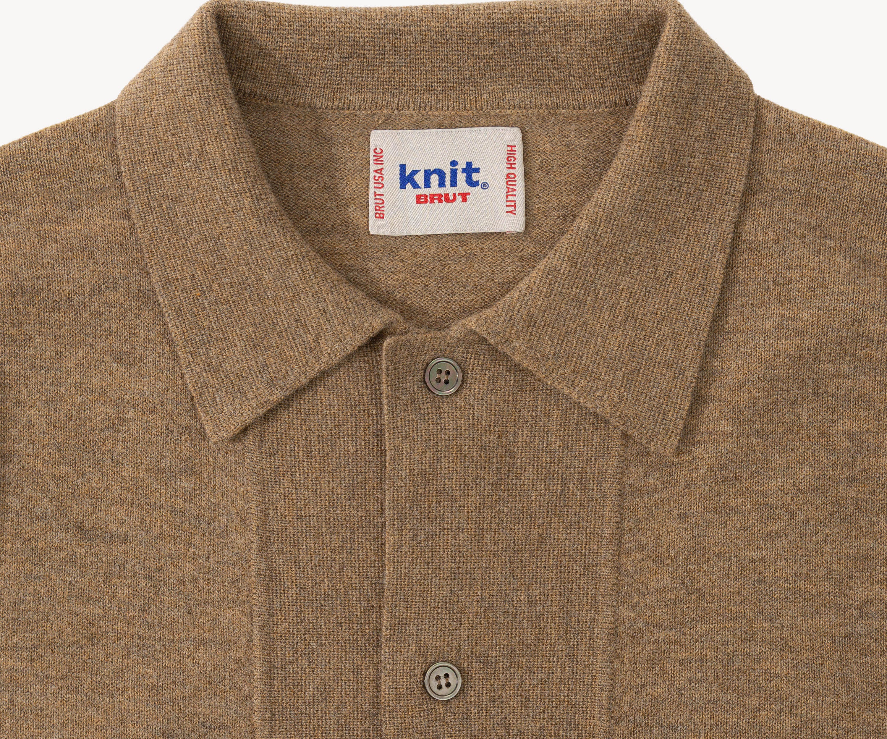 THE OLD SCHOOL POLO Knitwear X-SMALL / NATURAL - BRUT Clothing US