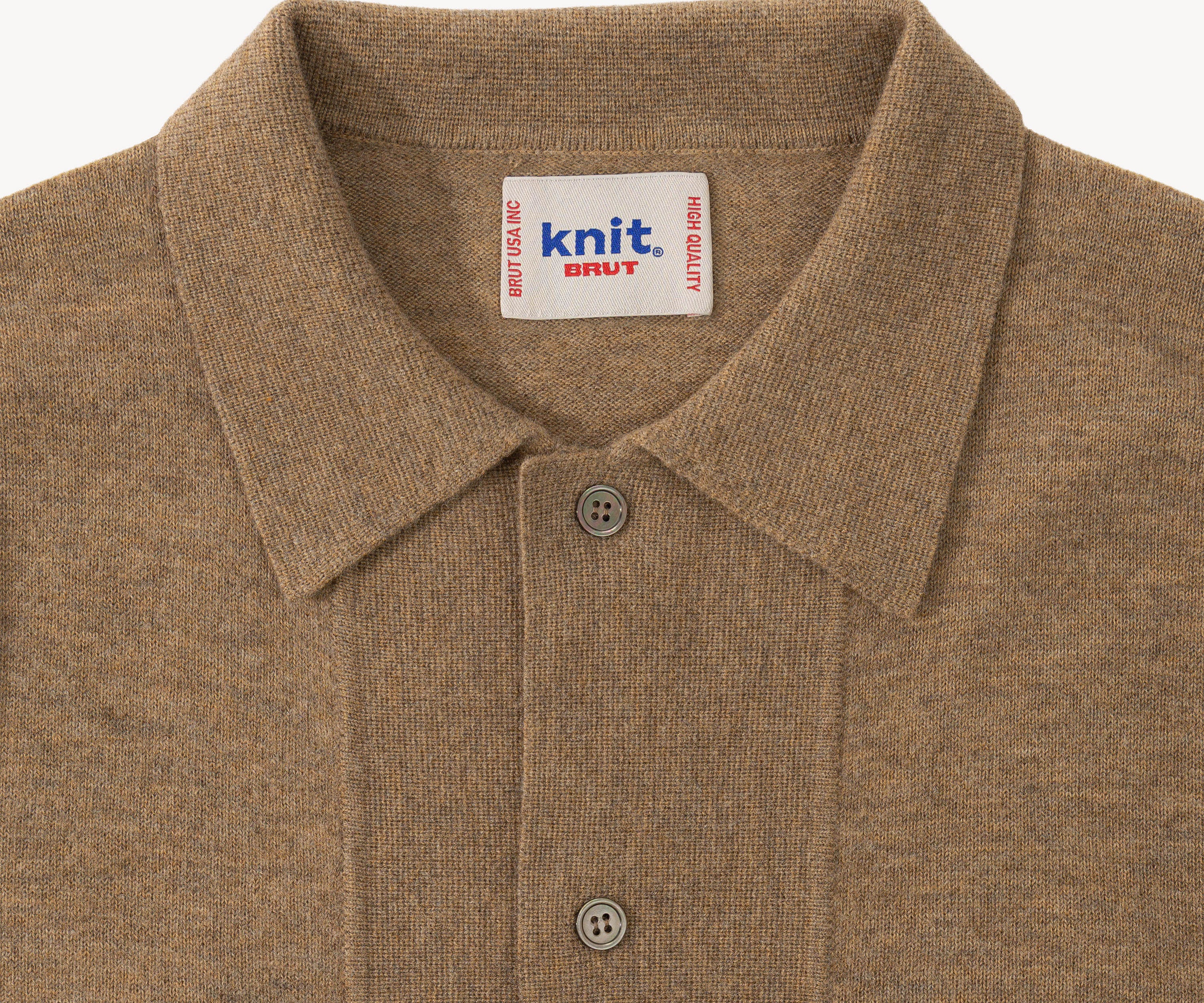 THE OLD SCHOOL POLO Knitwear X-SMALL / NATURAL - BRUT Clothing US