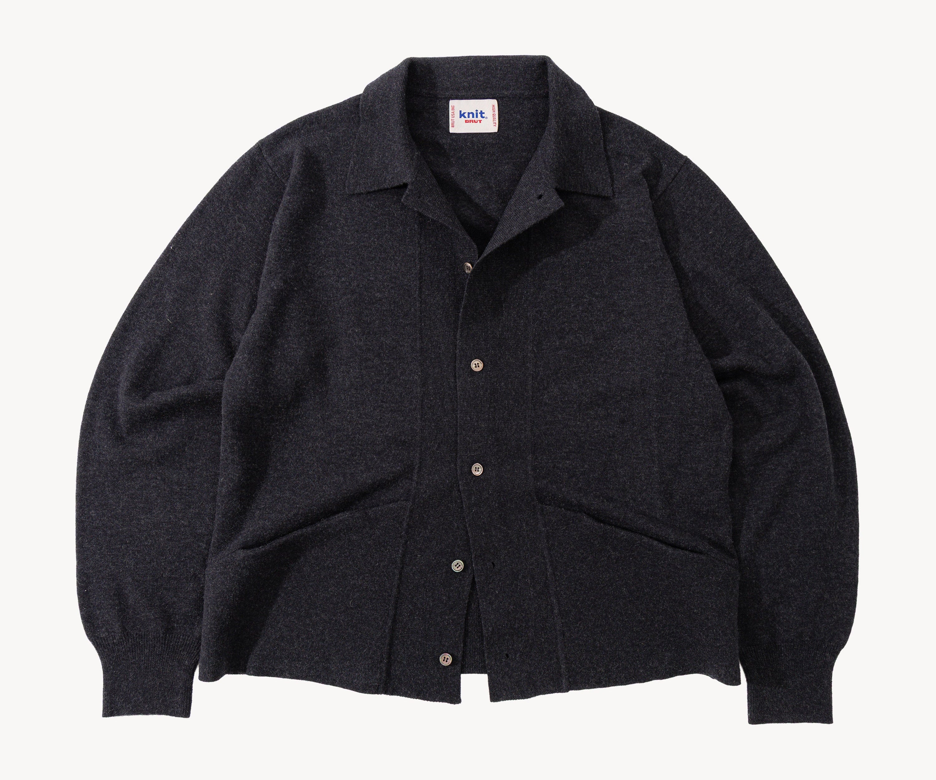 THE OLD SCHOOL POLO Knitwear X-SMALL / ANTHRACITE - BRUT Clothing US
