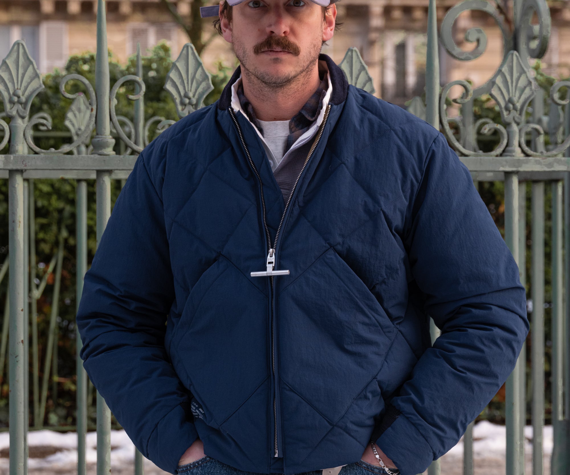 THE DOWN JACKET Coats & Jackets X-SMALL / NAVY - BRUT Clothing US