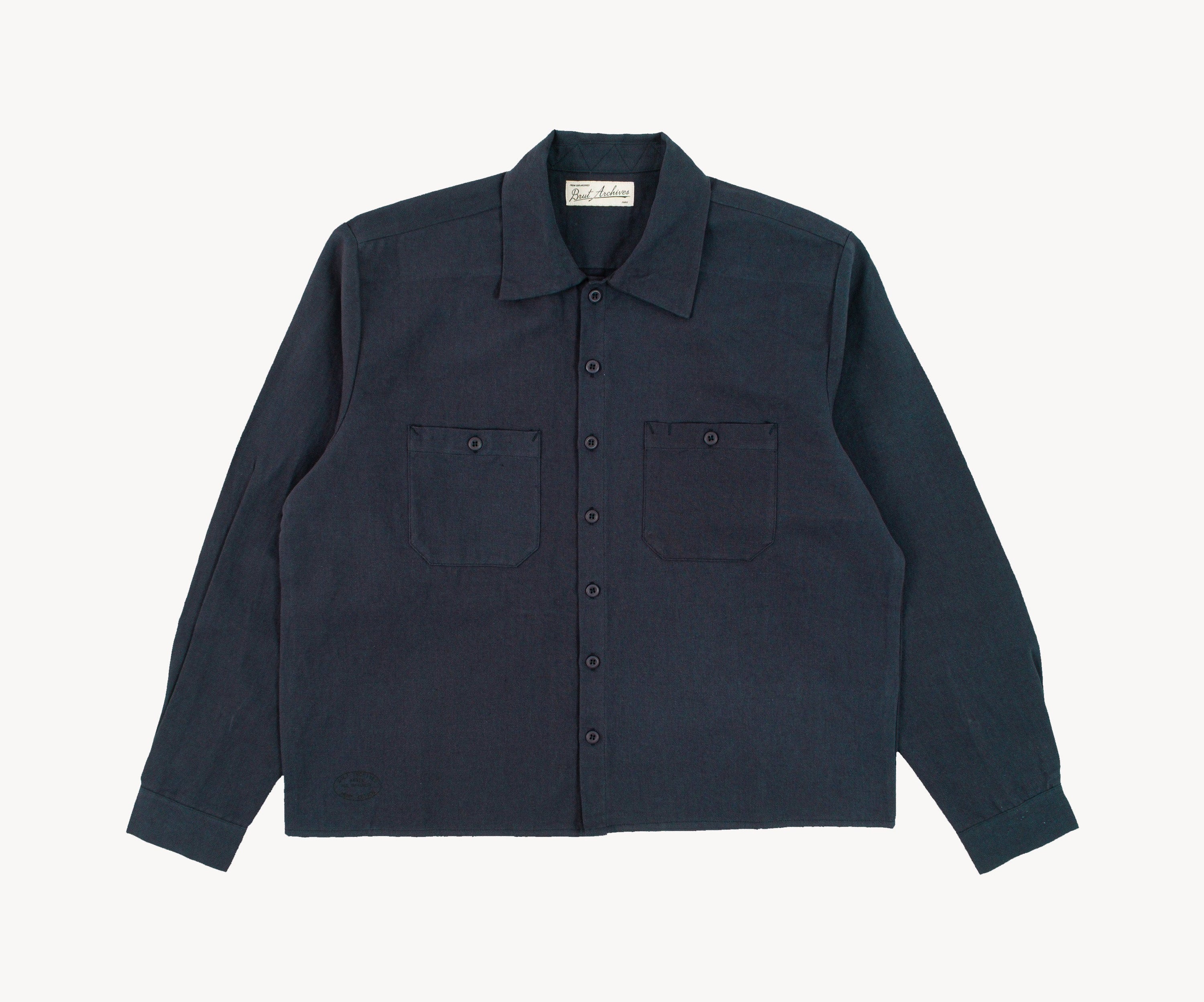 THE OVERSIZED WORK SHIRT Shirts X-SMALL / NAVY - BRUT Clothing US