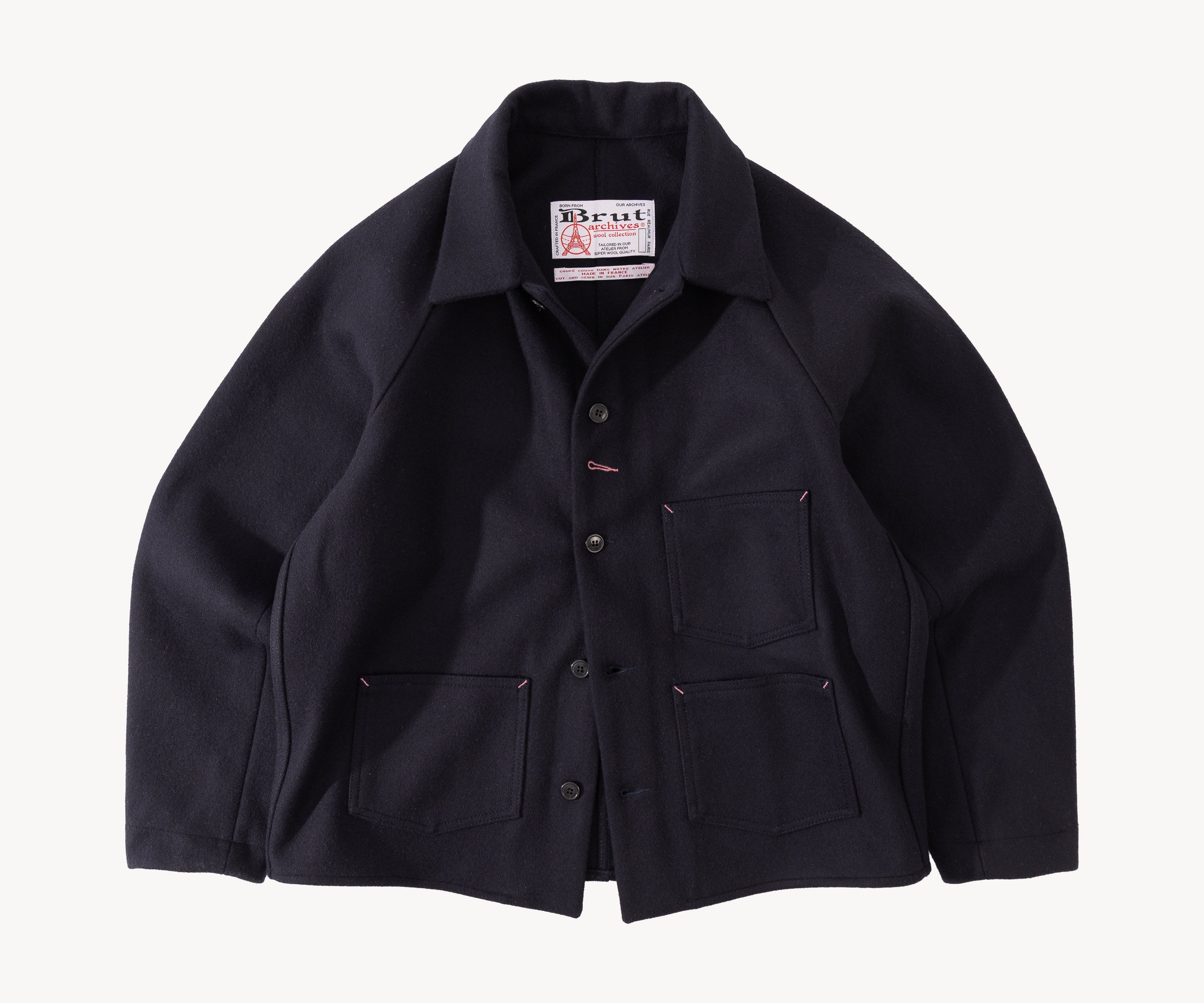 THE WOOL PAINTER JACKET Coats & Jackets SMALL / NAVY - BRUT Clothing US