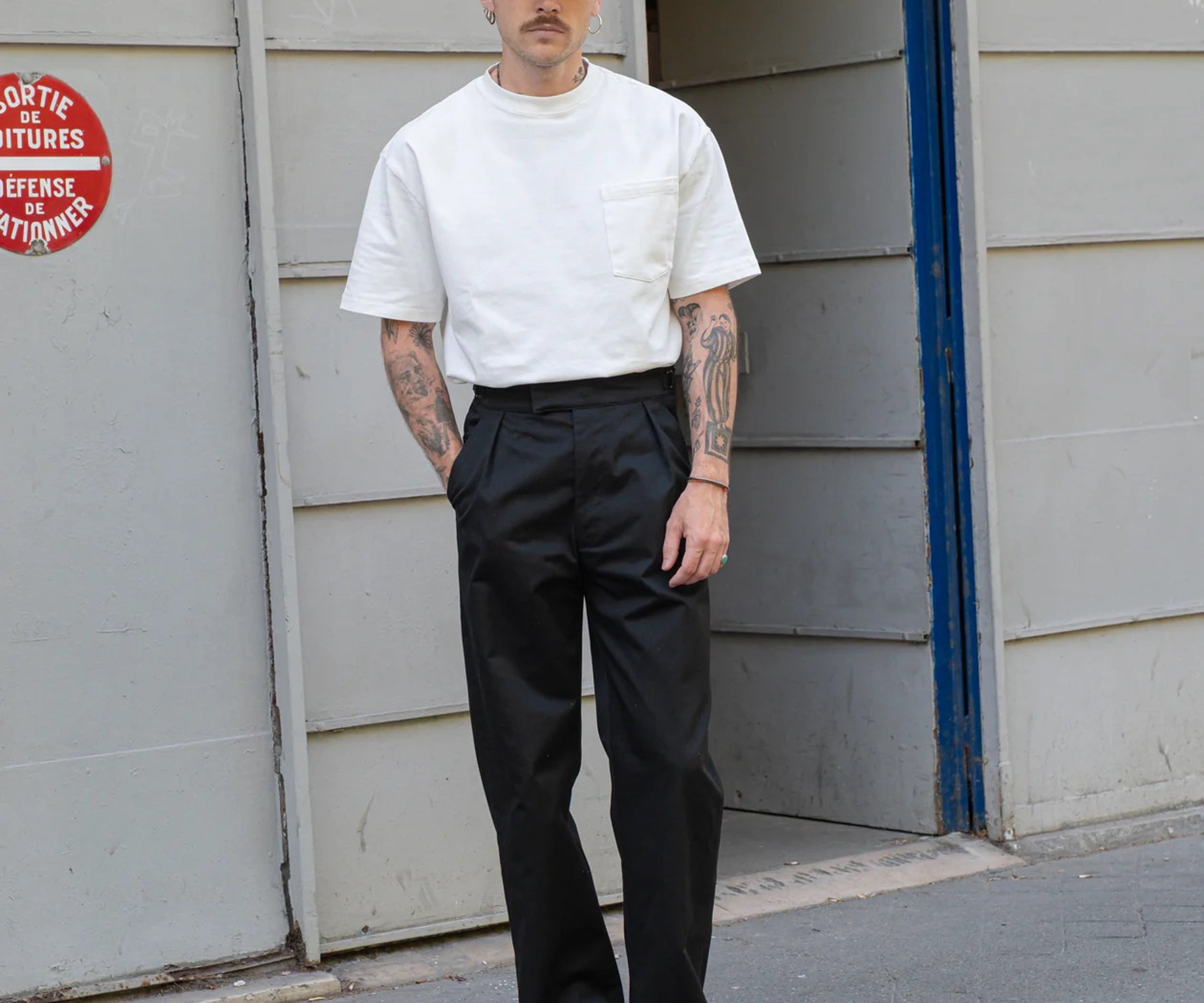THE ONE PLEAT PANTS Pants US26 / FR36 / BLACK - BRUT Clothing US