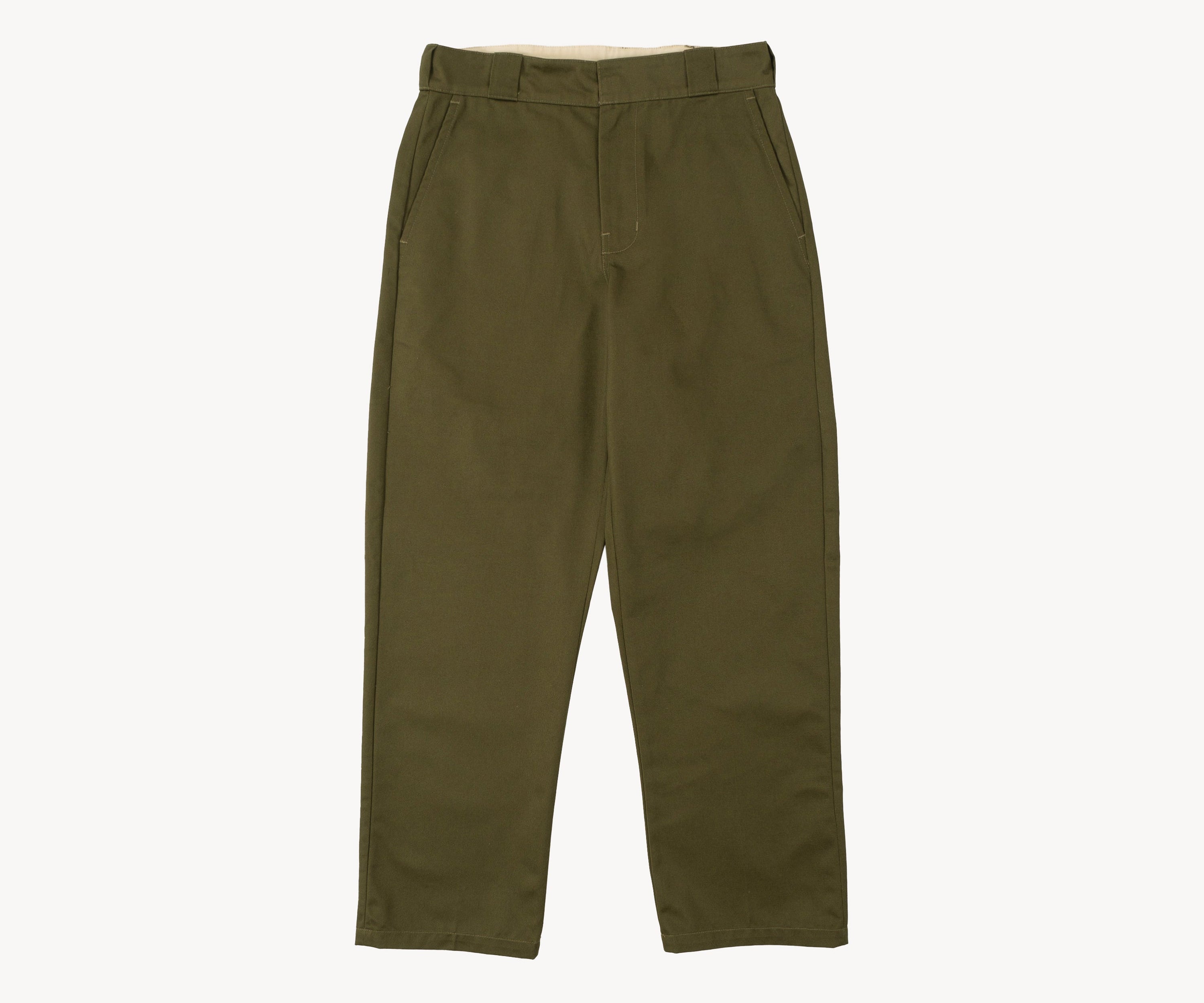 THE PLAIN FRONT PANTS Pants US26 / OLIVE GREEN - BRUT Clothing US