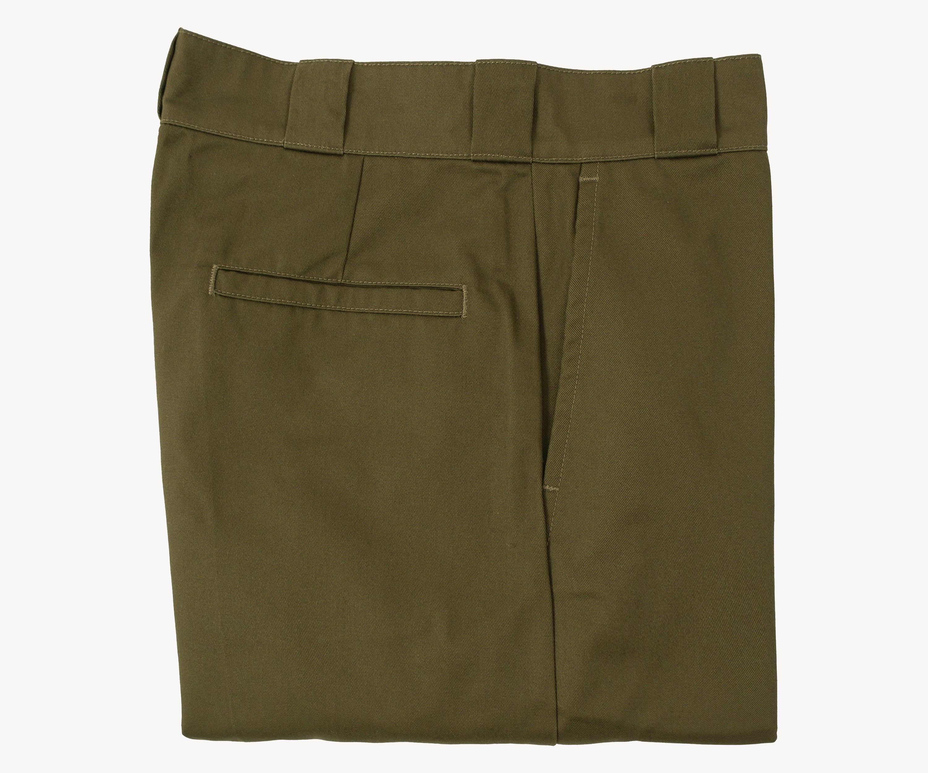 THE PLAIN FRONT PANTS Pants US26 / OLIVE GREEN - BRUT Clothing US