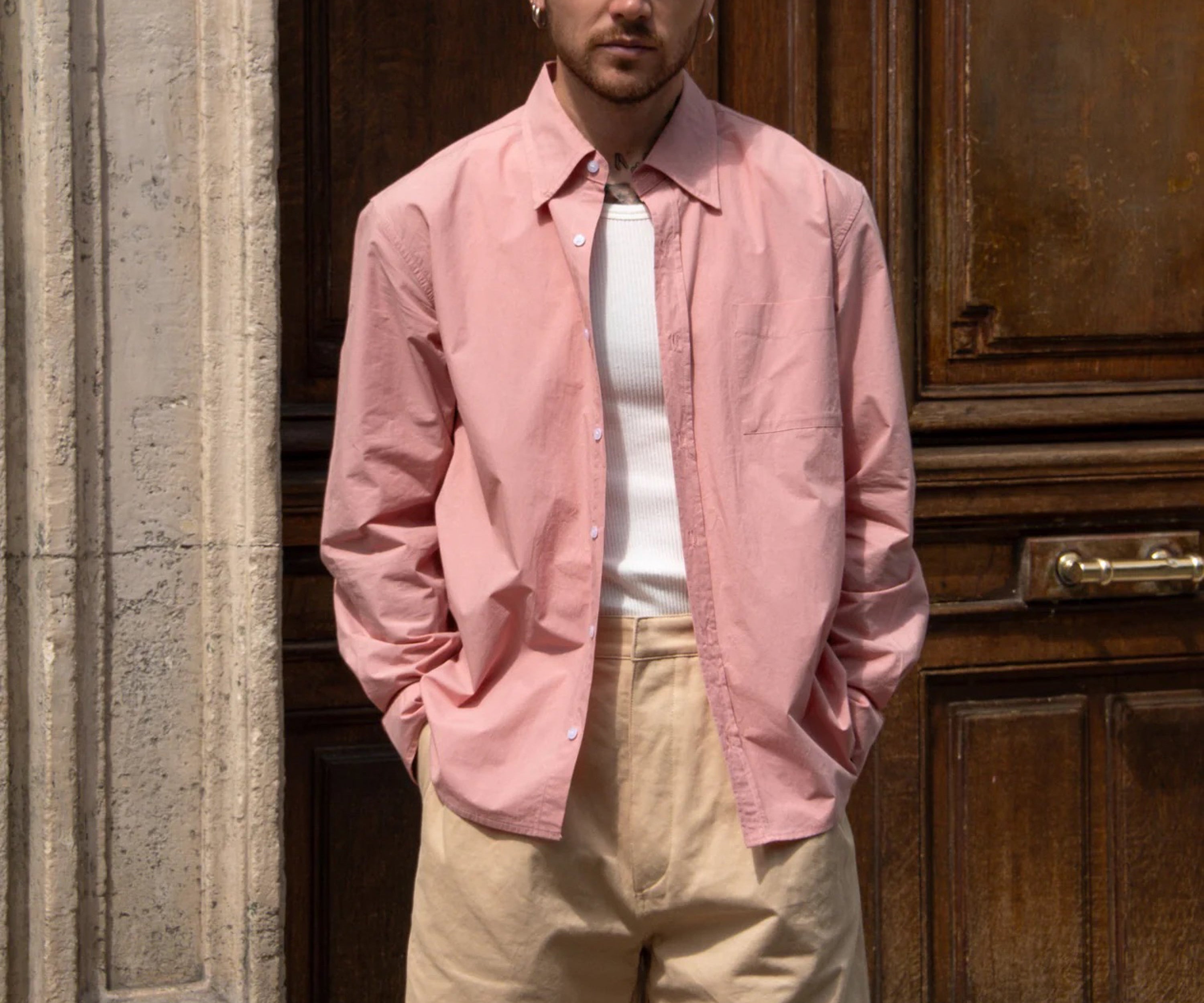 THE BEST POPLIN SHIRT Shirts X-SMALL / PINK - BRUT Clothing US