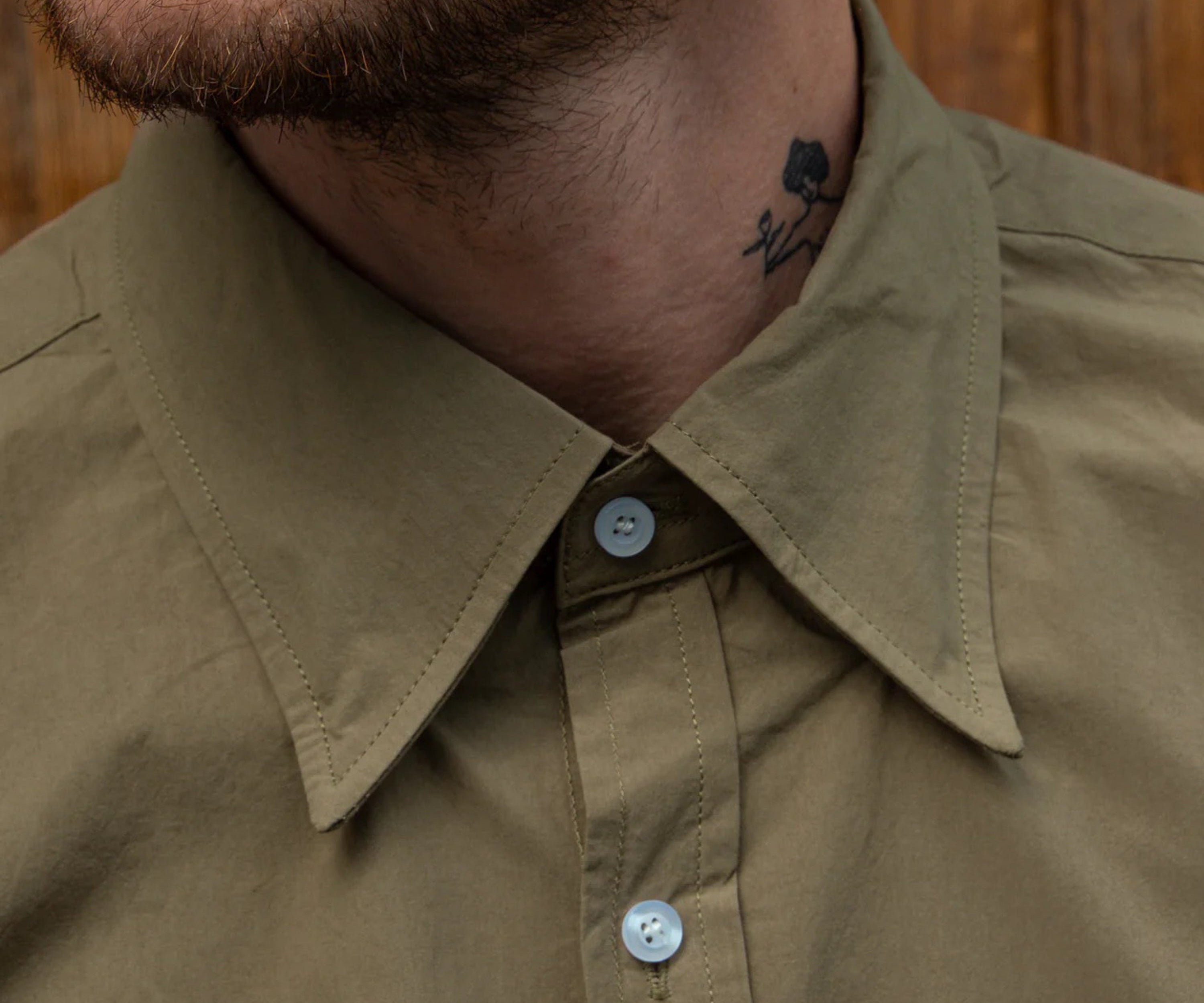 THE BEST POPLIN SHIRT Shirts X-SMALL / OLIVE GREEN - BRUT Clothing US