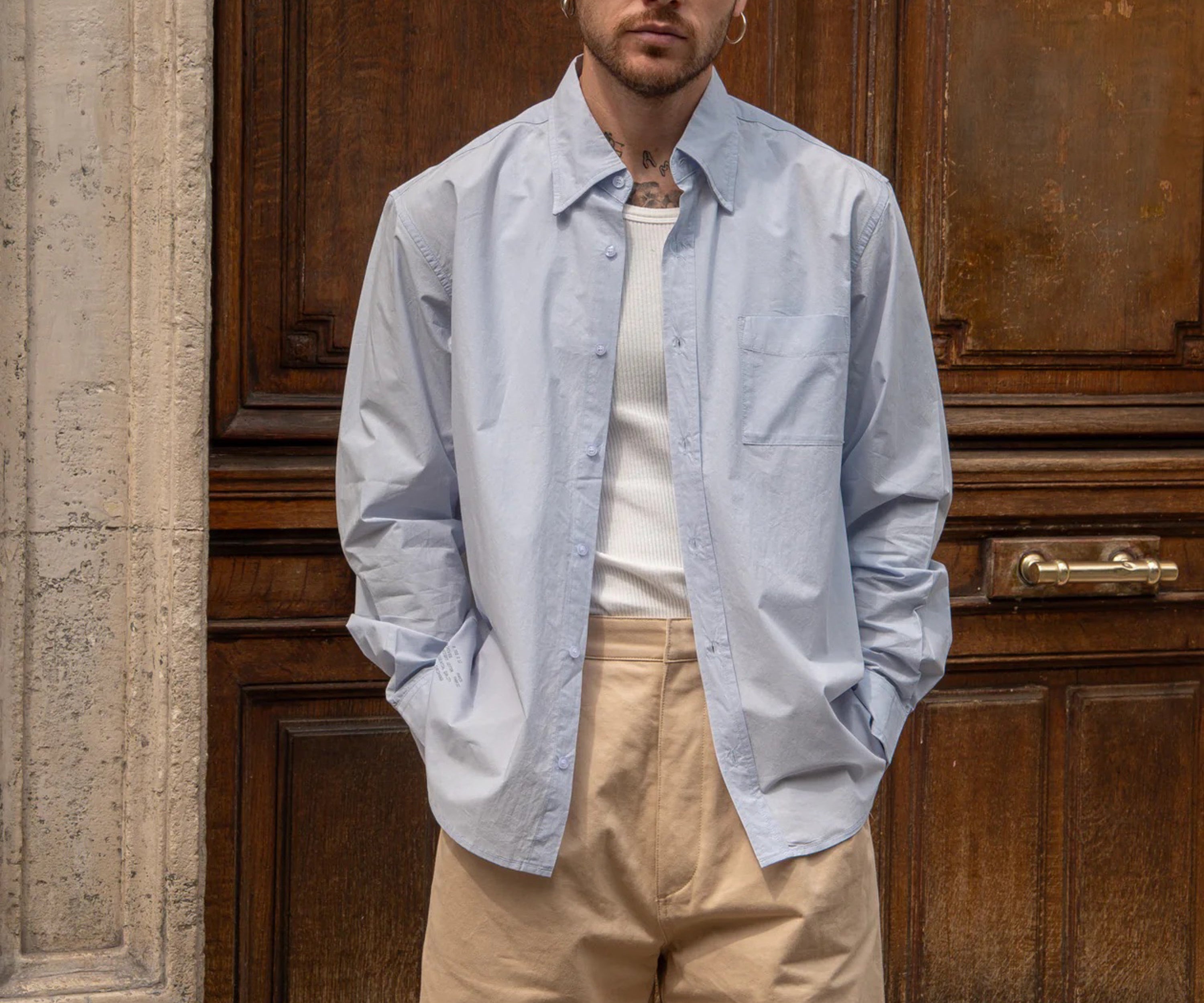 THE BEST POPLIN SHIRT Shirts X-SMALL / LIGHT BLUE - BRUT Clothing US