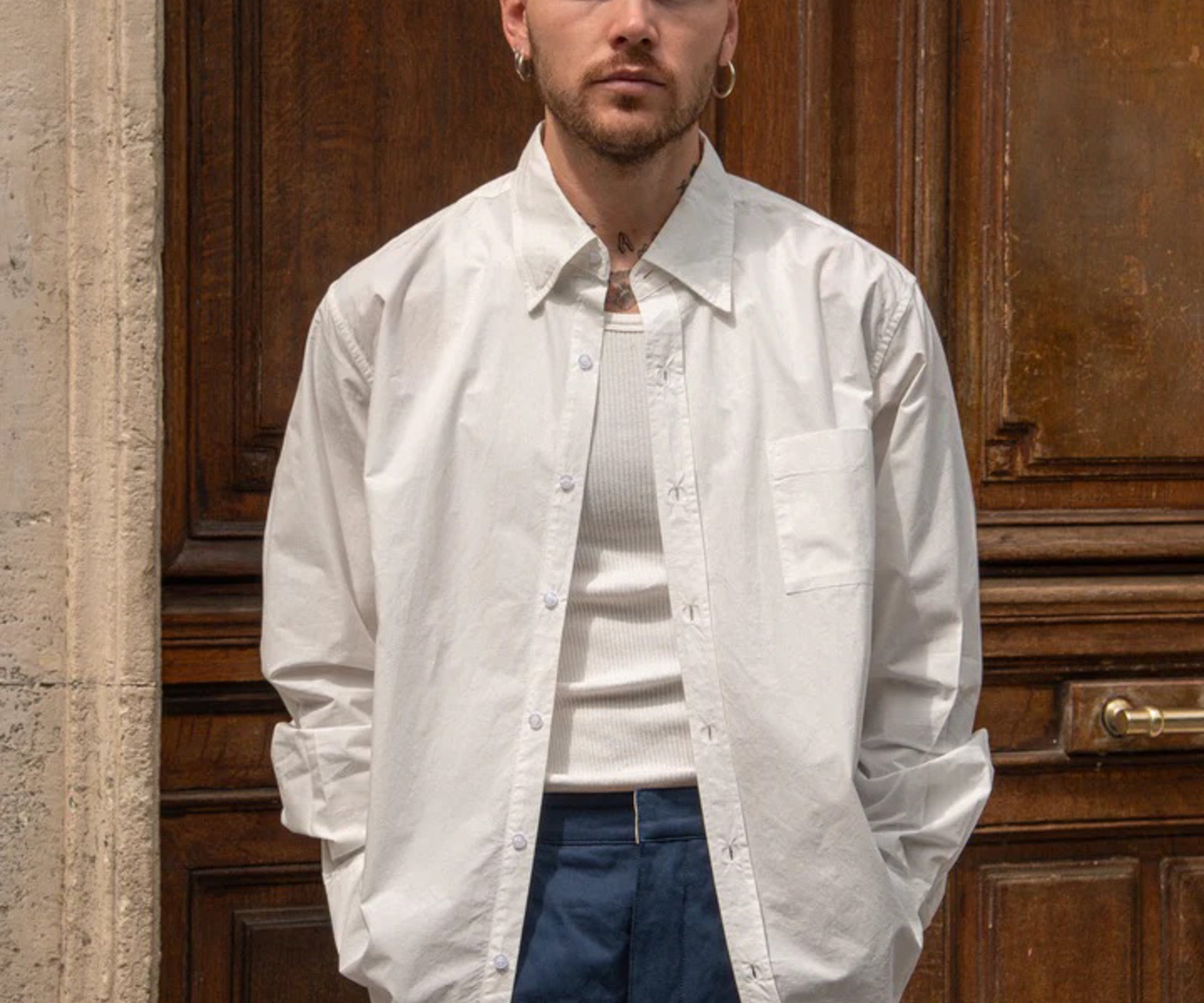 THE BEST POPLIN SHIRT Shirts X-SMALL / WHITE - BRUT Clothing US