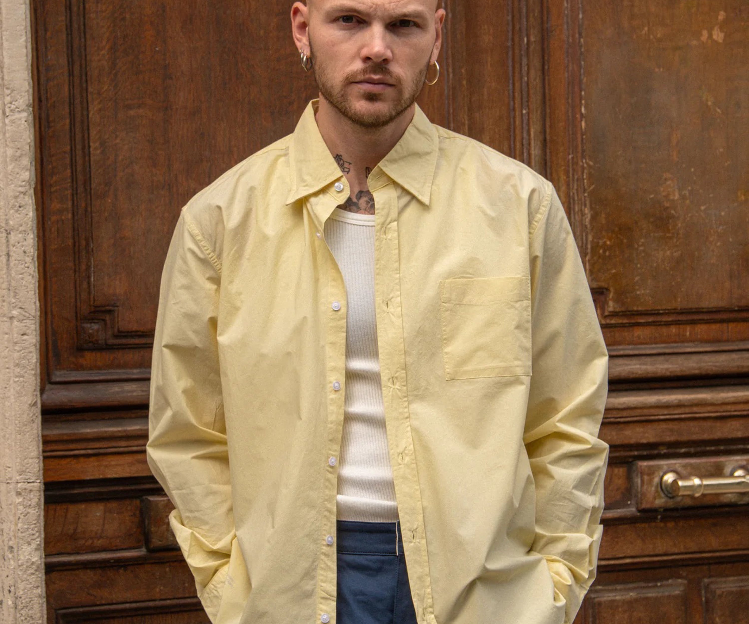 THE BEST POPLIN SHIRT Shirts X-SMALL / YELLOW - BRUT Clothing US