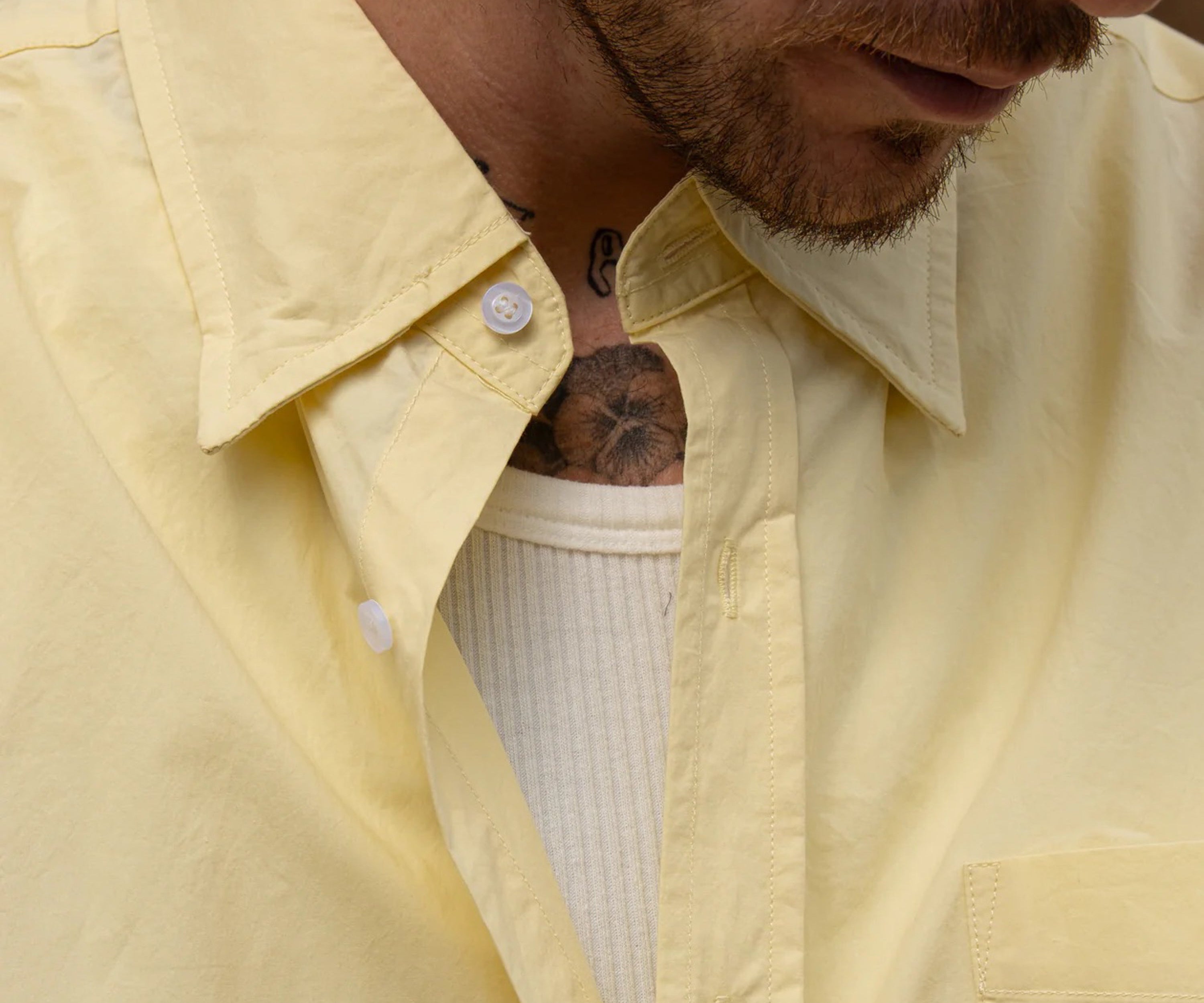 THE BEST POPLIN SHIRT Shirts X-SMALL / YELLOW - BRUT Clothing US