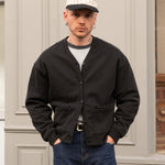 THE RAGGED CARDIGAN Sweatshirts X-SMALL / FADED BLACK - BRUT Clothing US