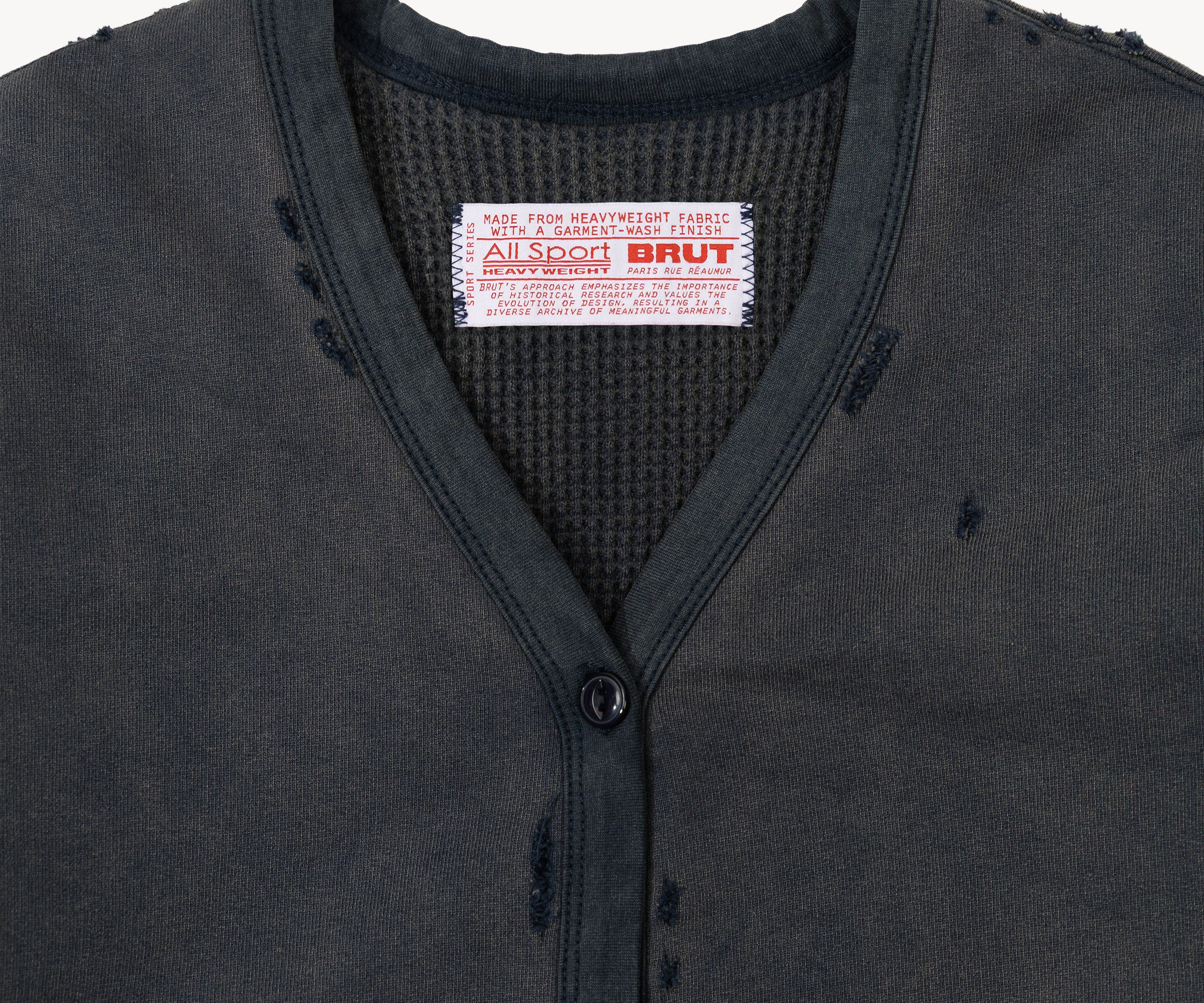THE RAGGED CARDIGAN Sweatshirts X-SMALL / FADED NAVY - BRUT Clothing US