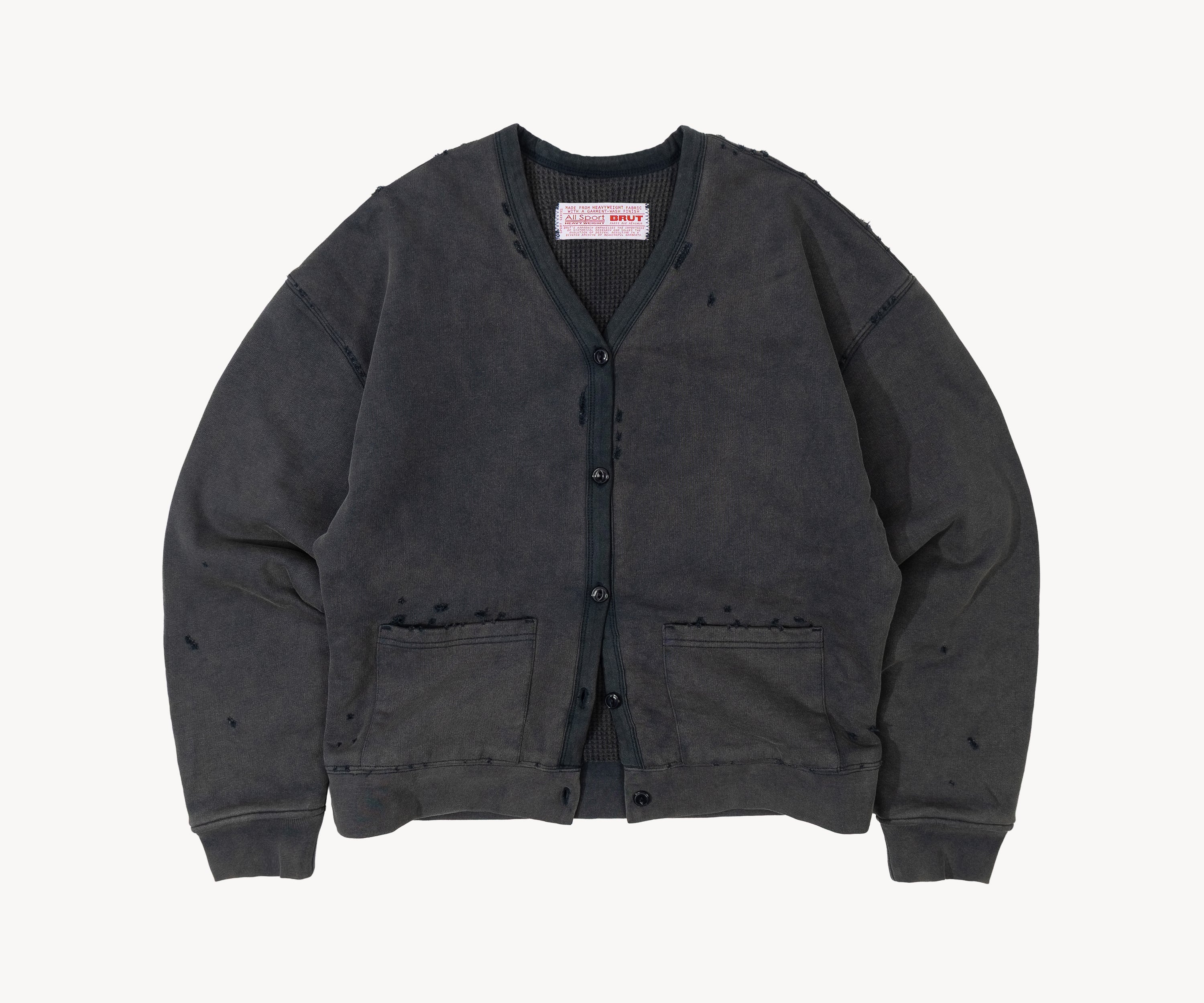 THE RAGGED CARDIGAN Sweatshirts X-SMALL / FADED NAVY - BRUT Clothing US
