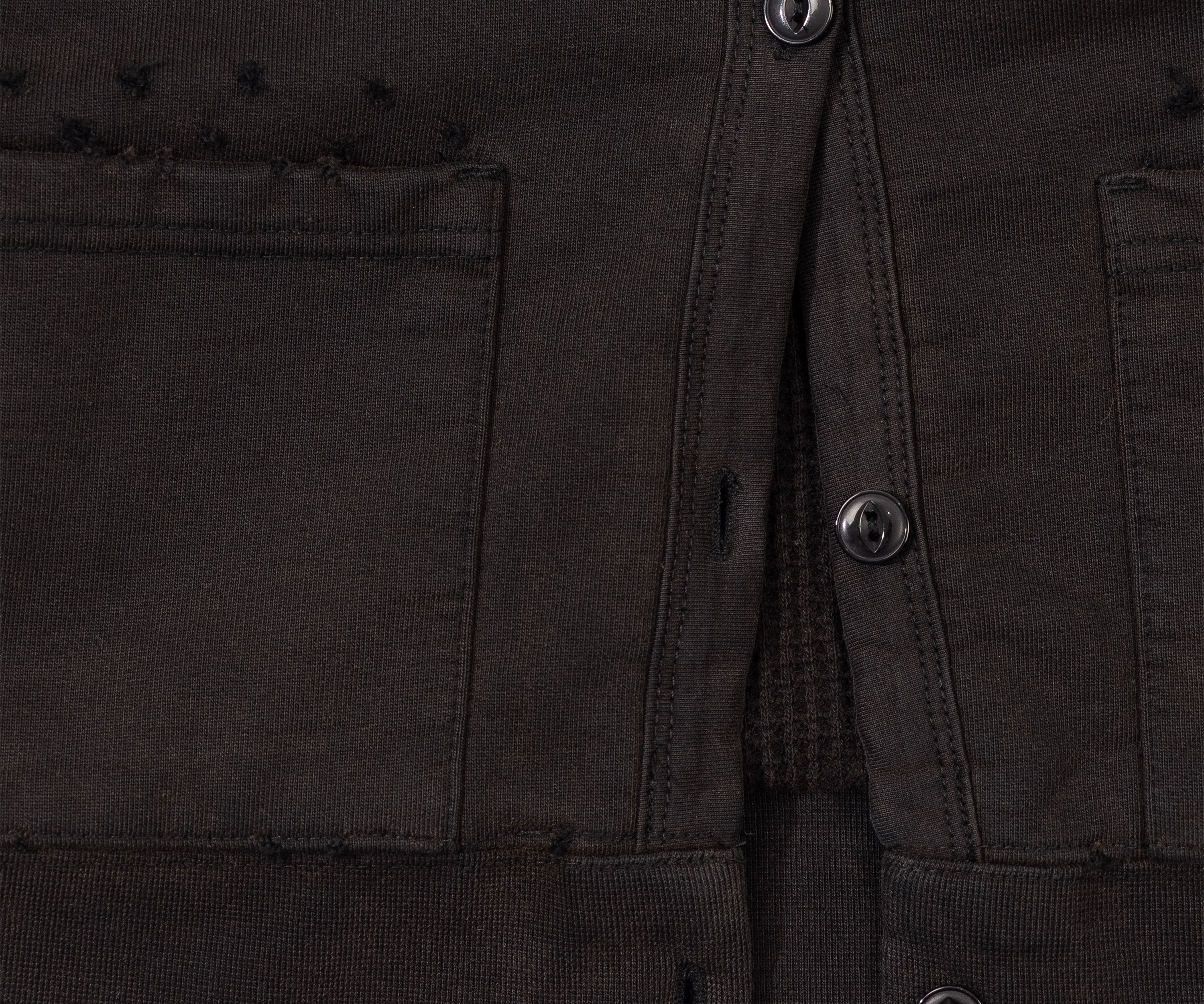 THE RAGGED CARDIGAN Sweatshirts X-SMALL / FADED BLACK - BRUT Clothing US