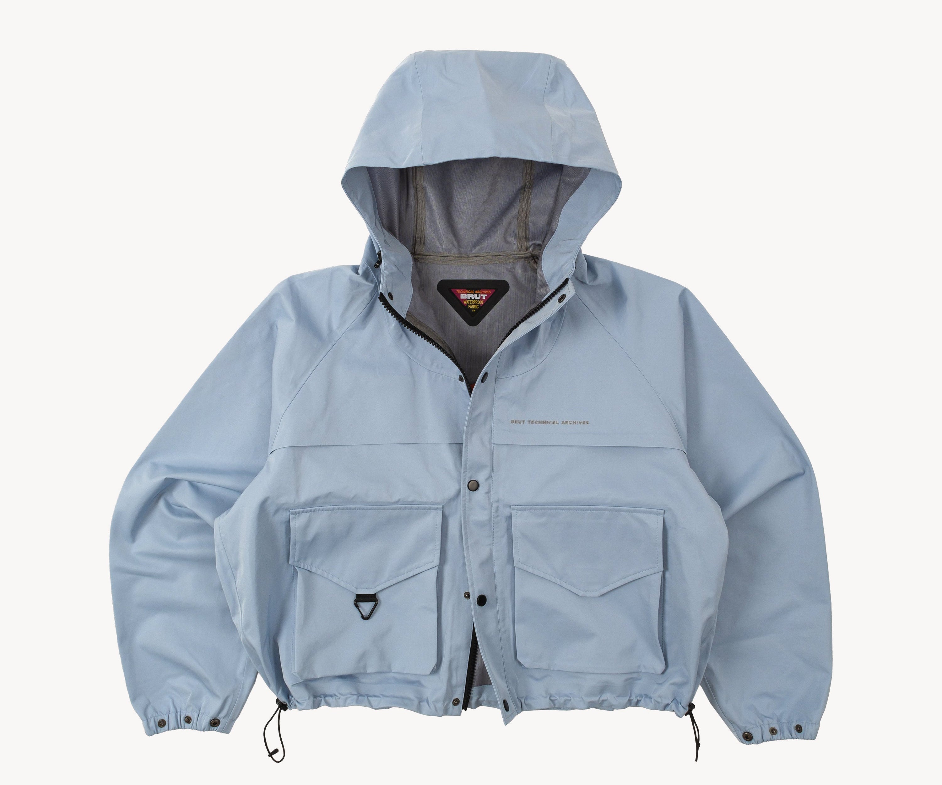 THE RAIN CROPPED JACKET Coats & Jackets X-SMALL / SKY BLUE - BRUT Clothing US