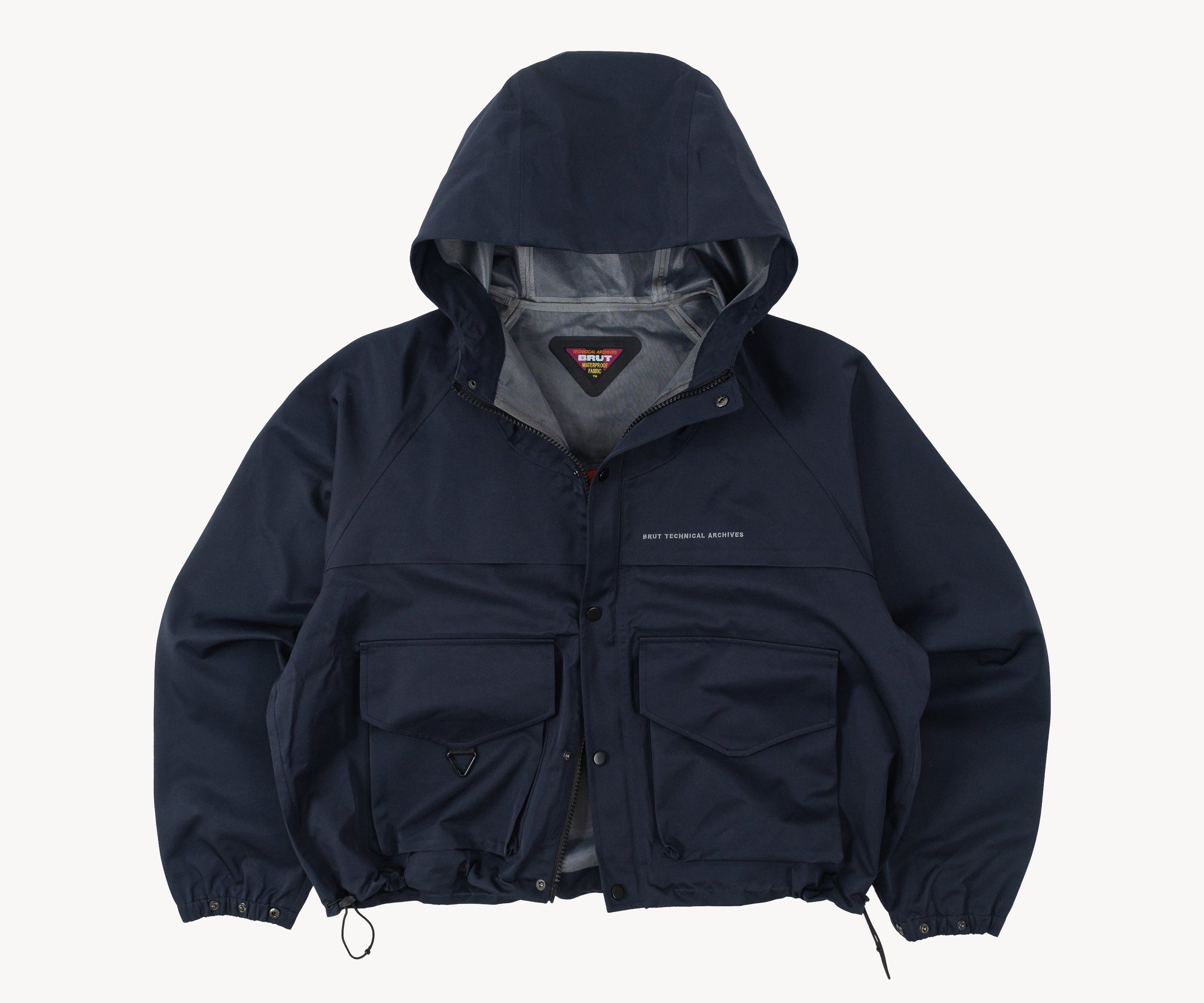 THE RAIN CROPPED JACKET Coats & Jackets X-SMALL / NAVY - BRUT Clothing US