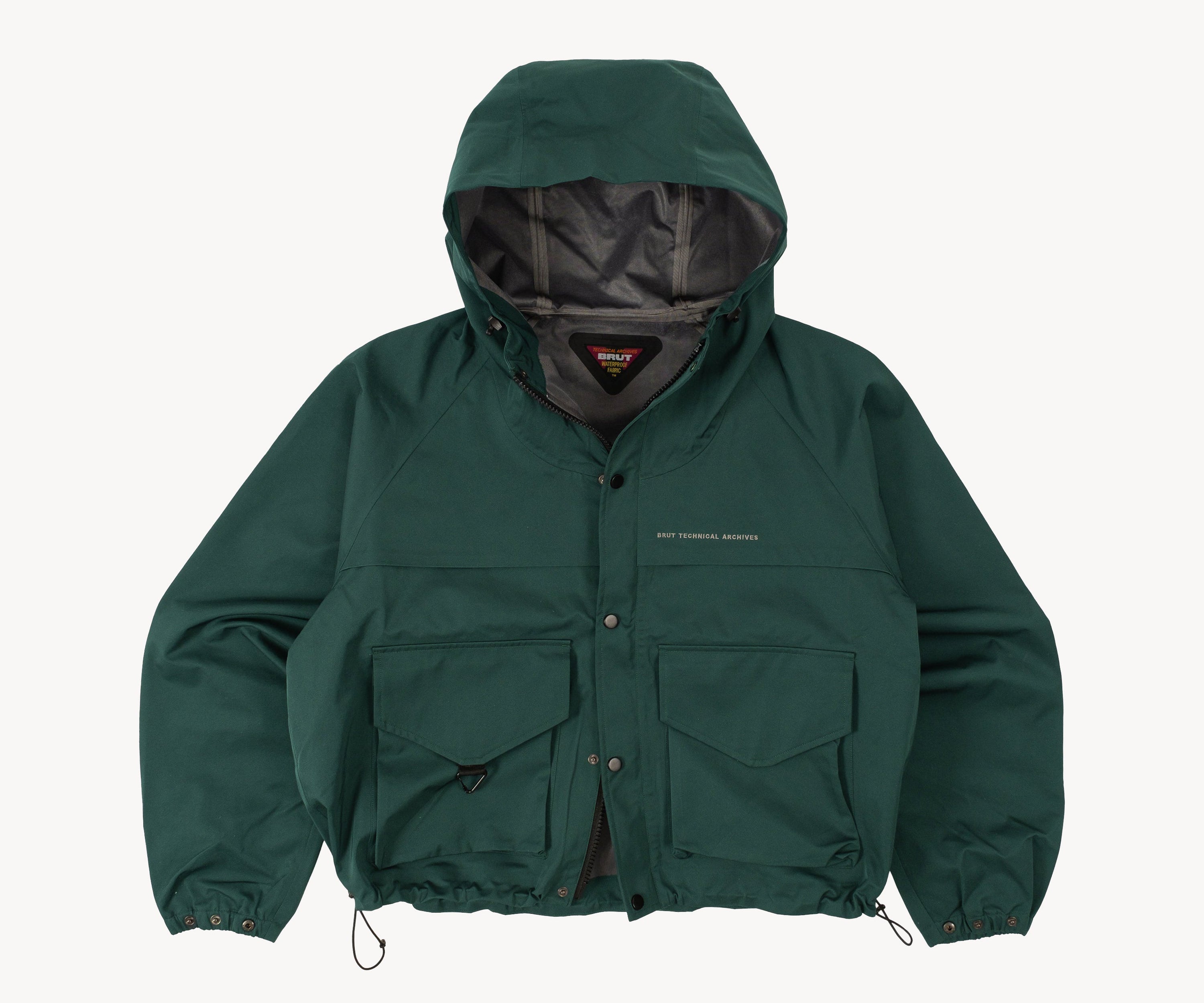 THE RAIN CROPPED JACKET Coats & Jackets X-SMALL / FOREST GREEN - BRUT Clothing US