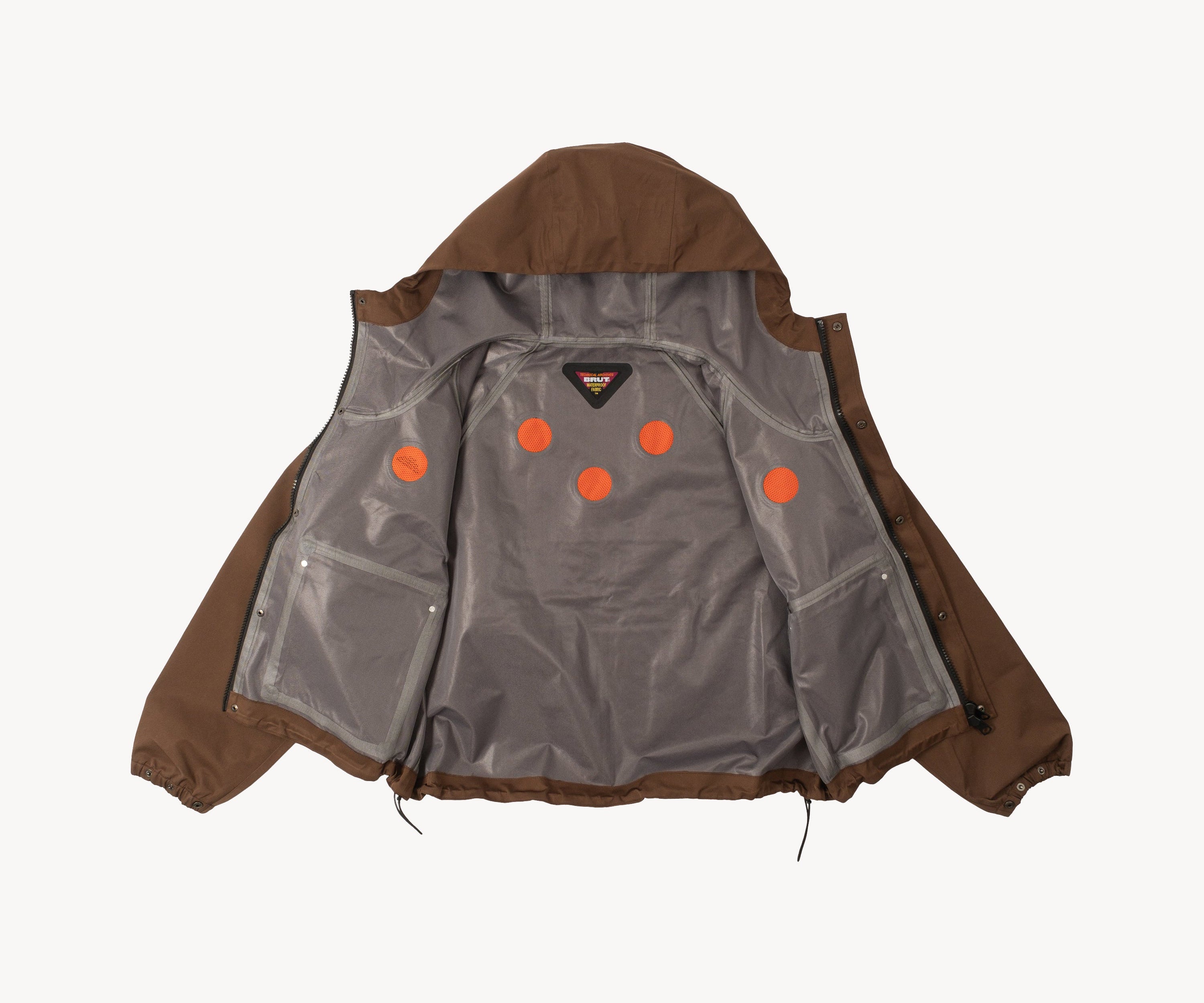 THE RAIN CROPPED JACKET Coats & Jackets X-SMALL / BROWN - BRUT Clothing US