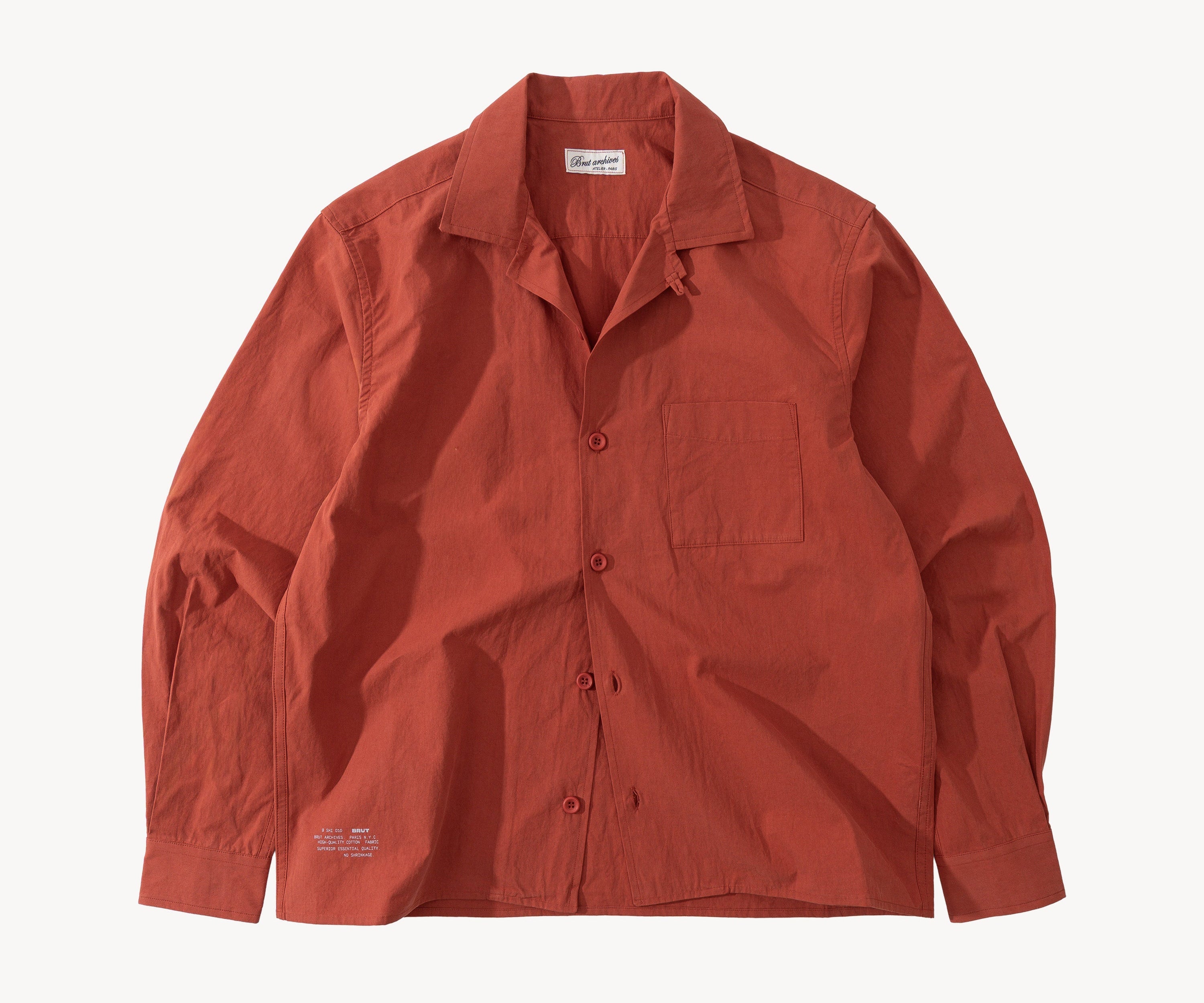 THE RETIREE POPLIN SHIRT Shirts X-SMALL / RED - BRUT Clothing US
