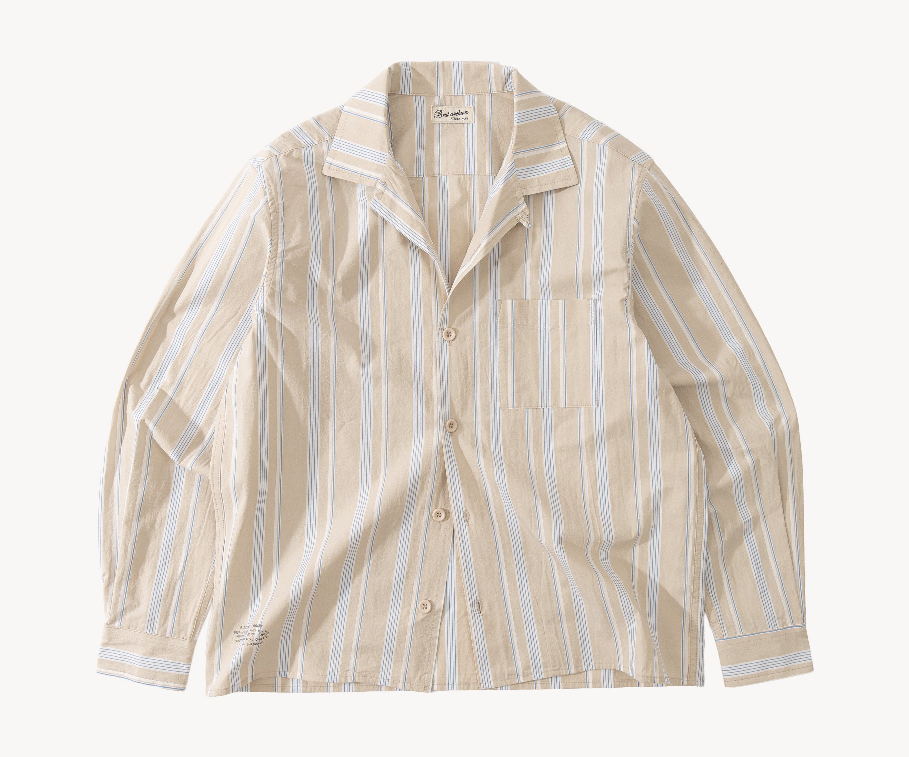 THE RETIREE SHIRT Shirts X-SMALL / BEIGE - BRUT Clothing US