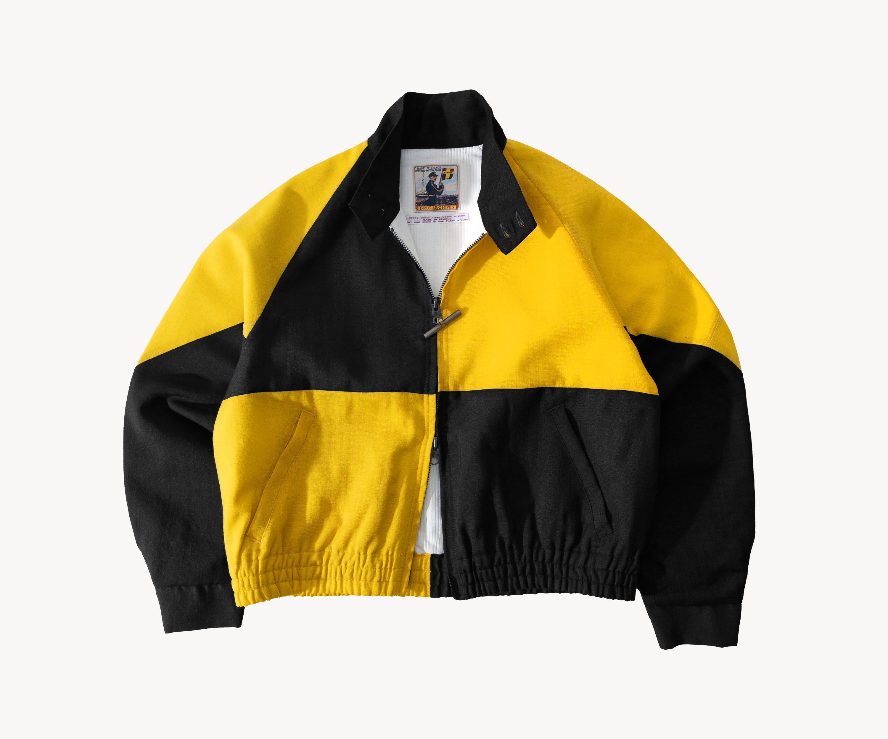 REWORK® FLAG JACKET Coats & Jackets X-SMALL / BLACK / YELLOW - BRUT Clothing US