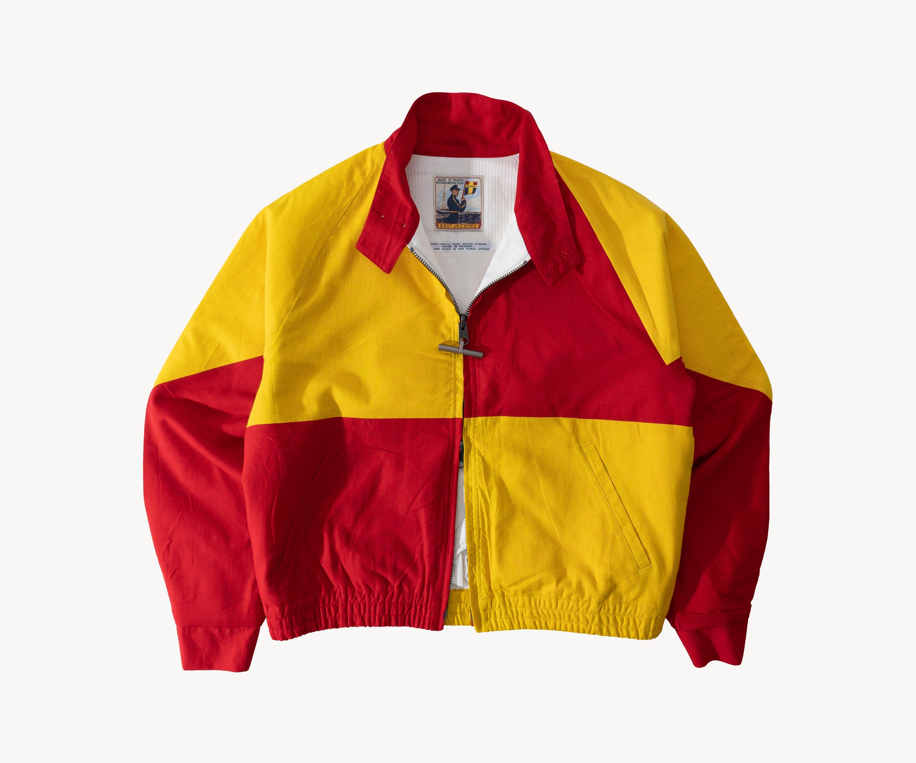 REWORK® FLAG JACKET Coats & Jackets X-SMALL / RED / YELLOW - BRUT Clothing US