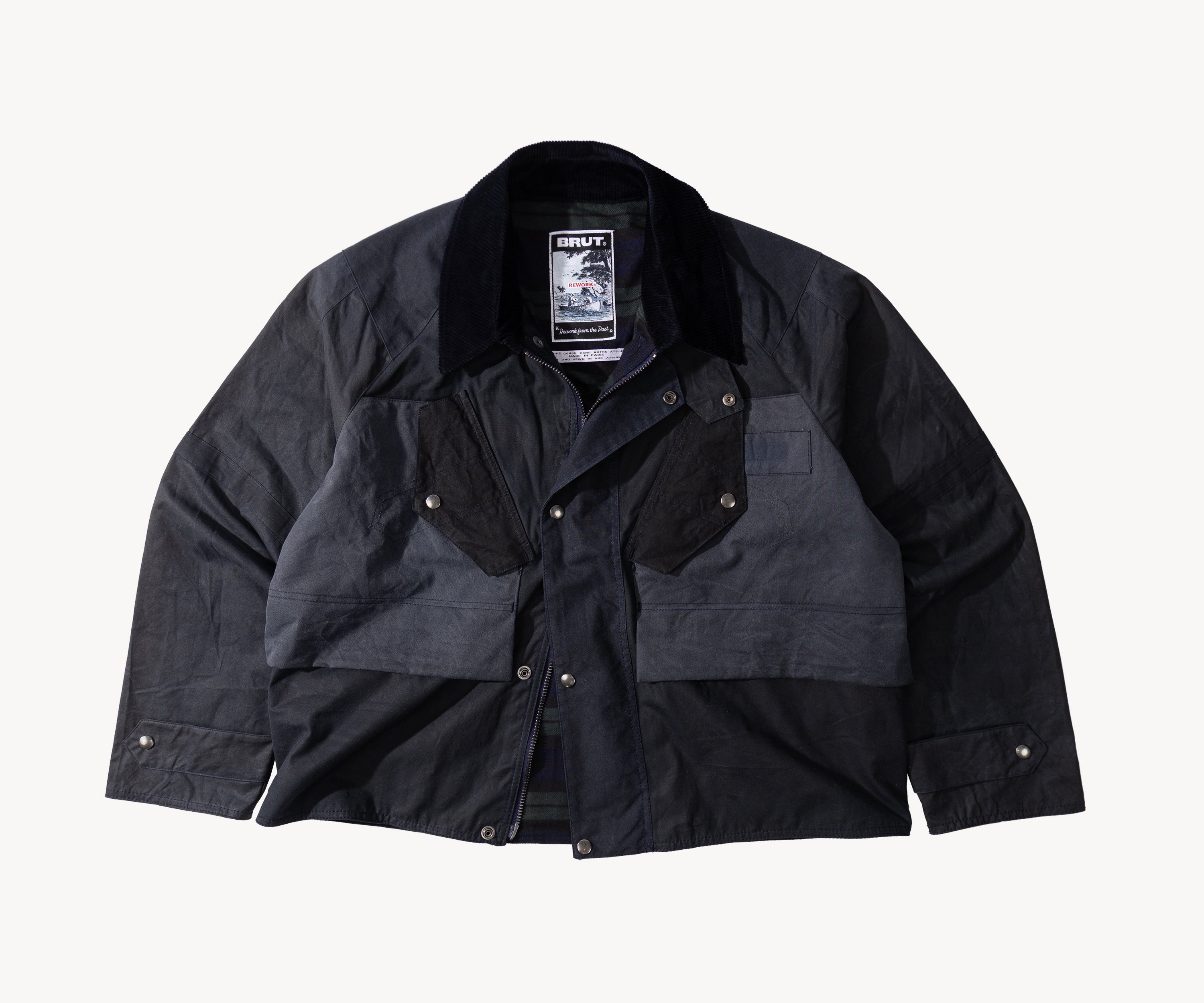 REWORK® TACTICAL WAX JACKET - N° 021 Coats & Jackets LARGE / BLUE - BRUT Clothing US