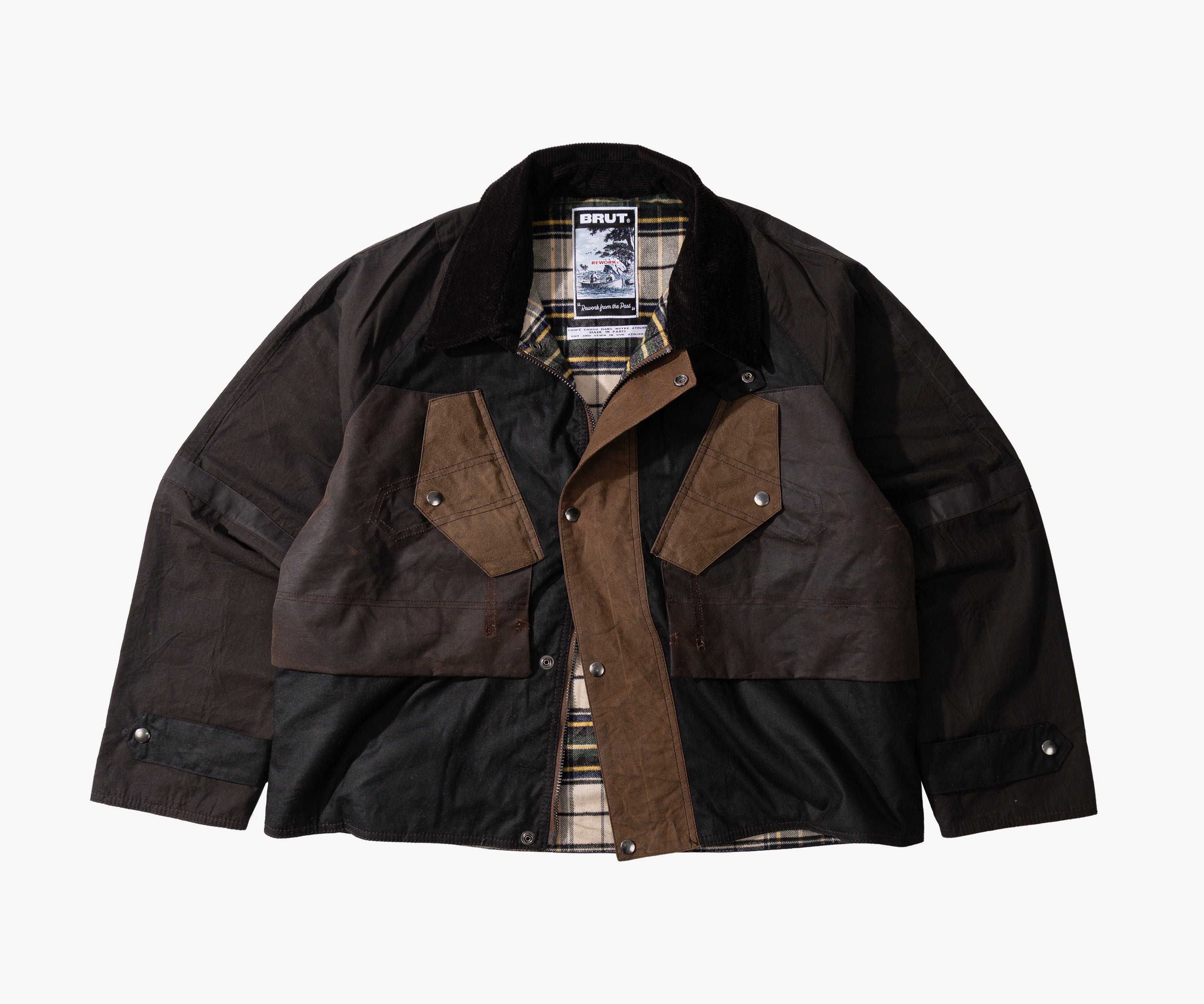 REWORK® TACTICAL WAX JACKET - N° 027 Coats & Jackets LARGE / BROWN - BRUT Clothing US